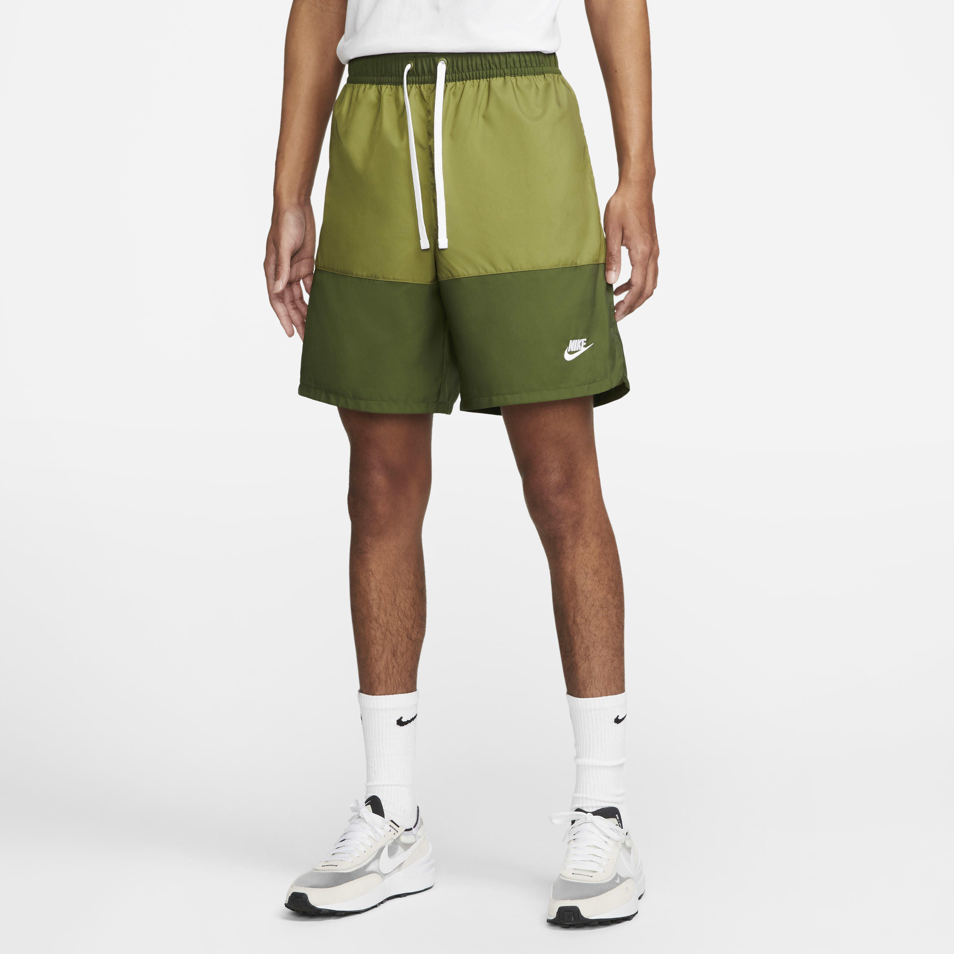 nike woven shorts rough green