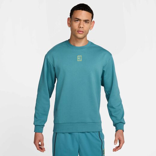 Tennis Hoodies & Sweatshirts-Nike, NikeCourt Heritage, Men's Dri-FIT Fleece Crew