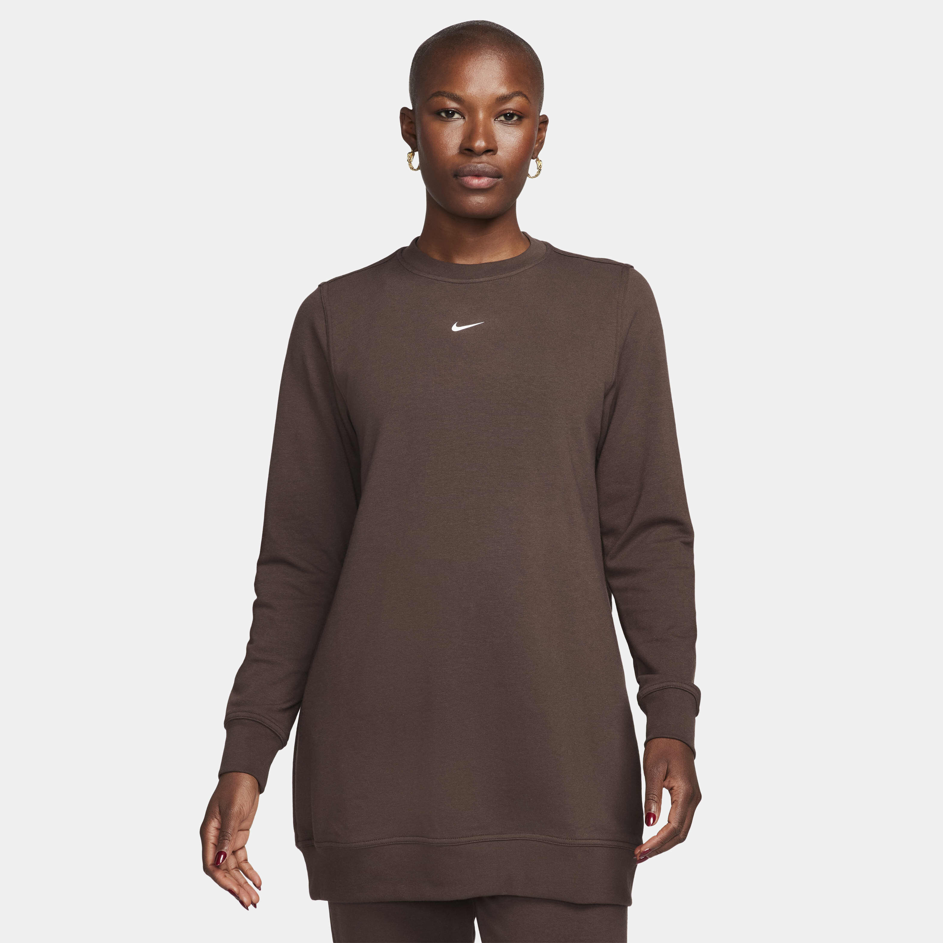 Buy Nike Dri FIT One Women s Crew Neck French Terry Tunic Nike UAE Official