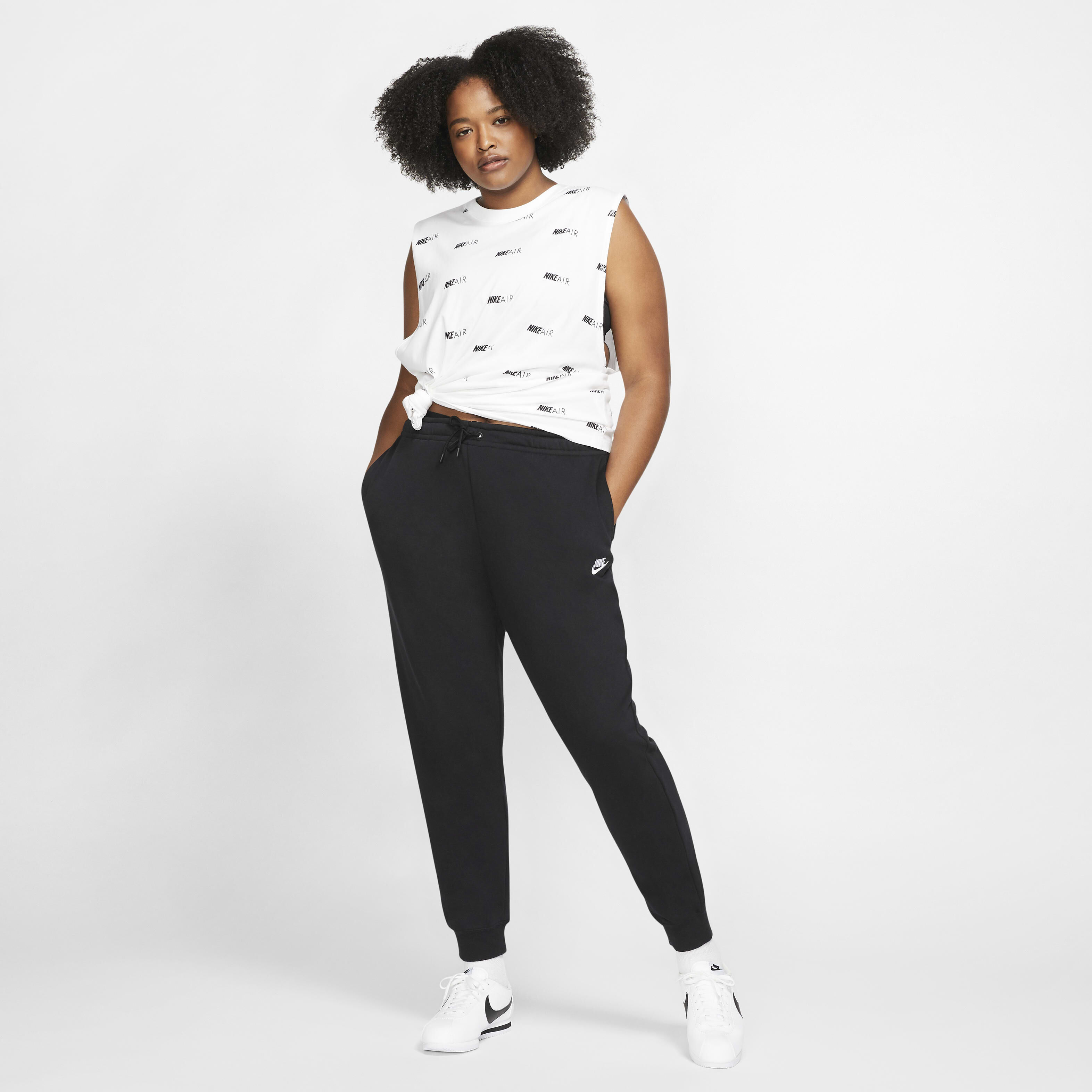 Buy Nike Sportswear Essential Women s Fleece Trousers Plus Size Nike UAE Official