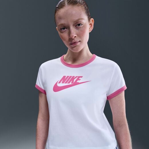 Clothing-Nike, Nike Sportswear, Women's Graphic Ringer T-Shirt Clothing-Nike, Nike Sportswear, Women's Graphic Ringer T-Shirt
