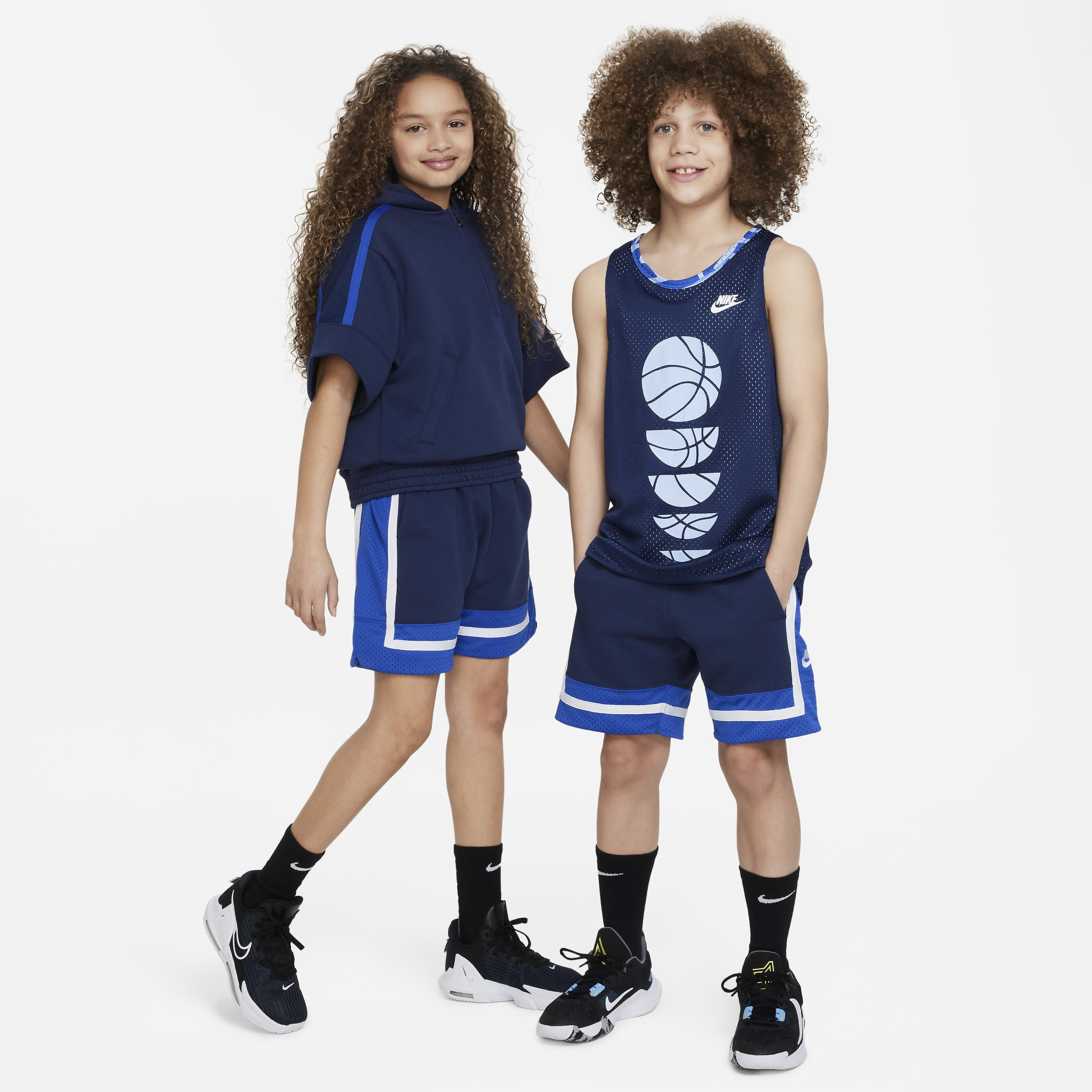 Navy blue basketball shorts youth on sale
