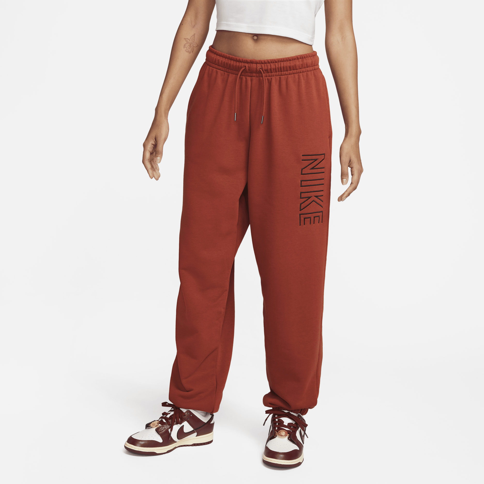 Red and black nike joggers sale