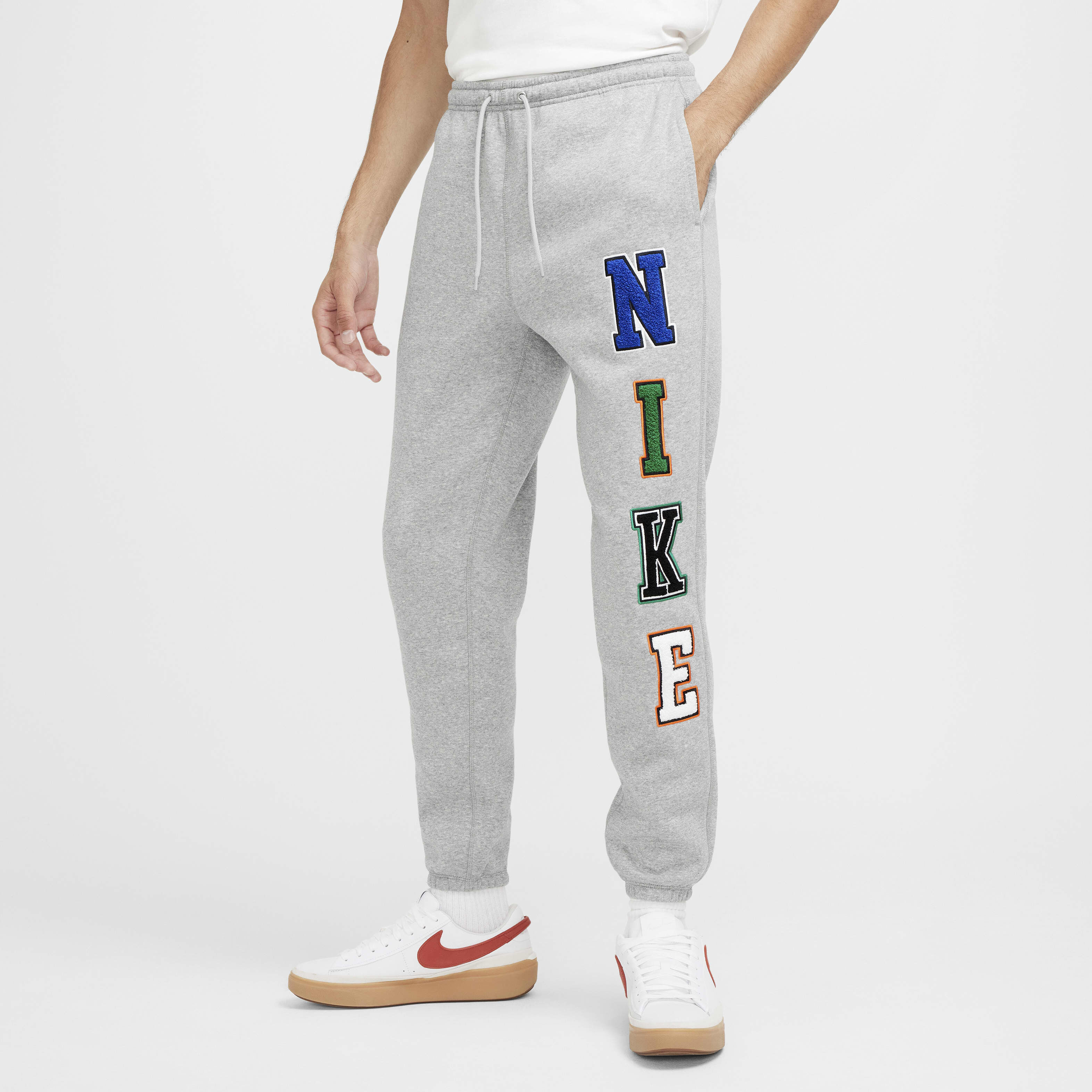 Grey nike sweatpants no cuff on sale