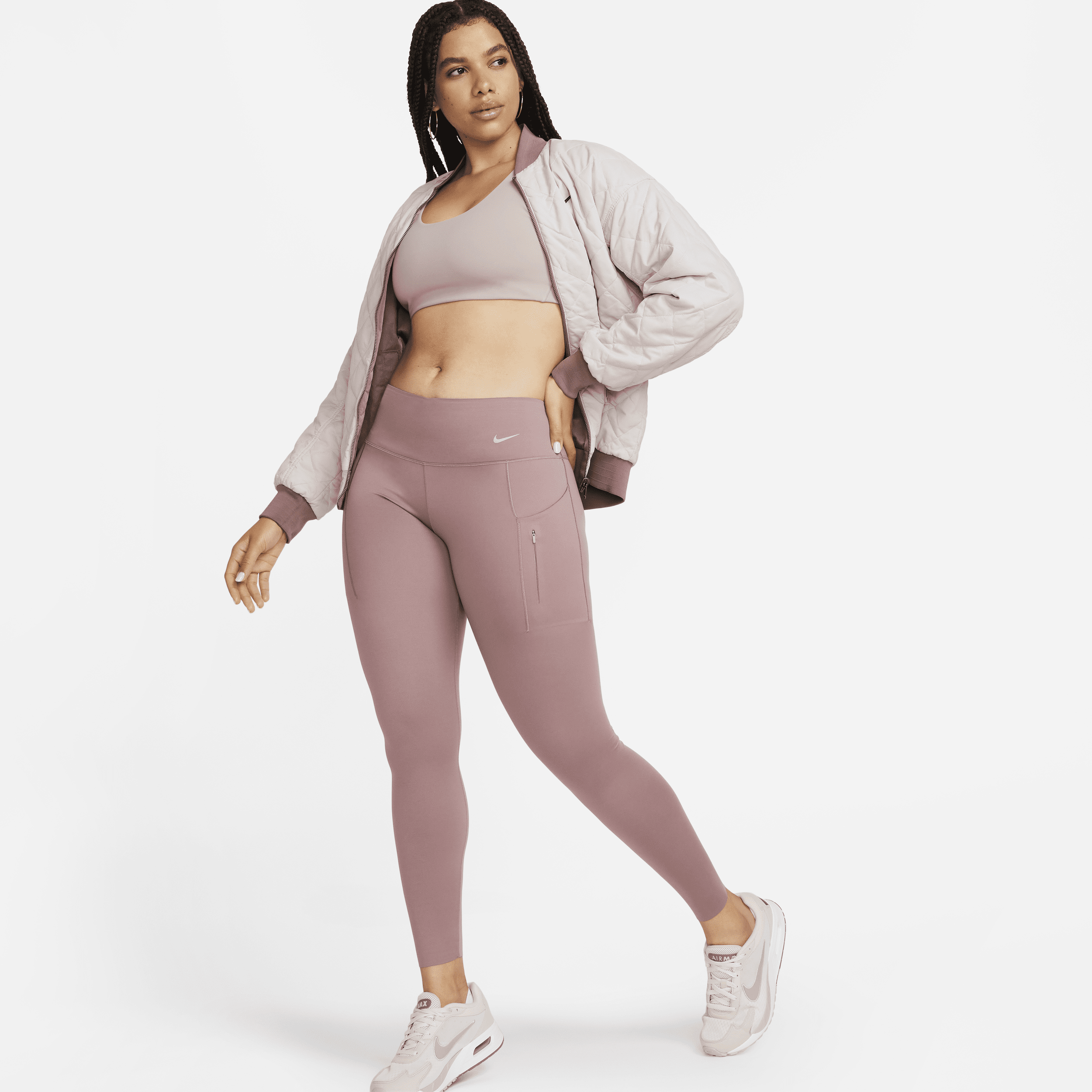 Nike smokey mauve leggings hot sale