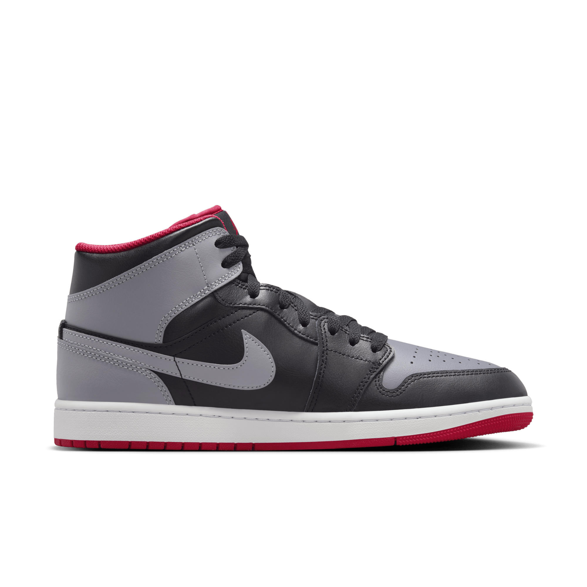 Air jordan 1 mid black cool grey cheap gym red