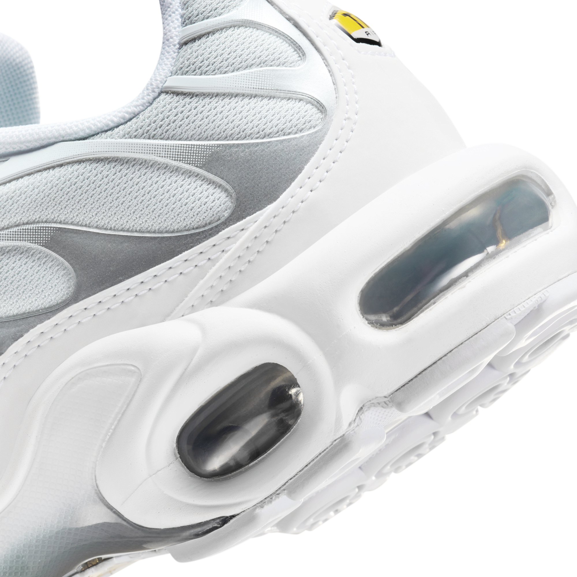 Nike air max top plus white metallic silver