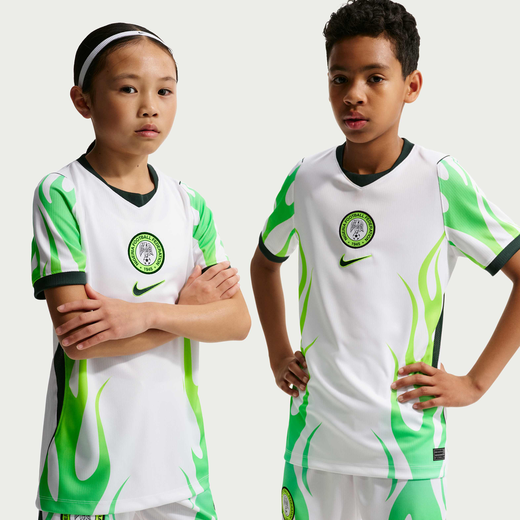 ملابس وقمصان الفريق-نايكي, نيجيريا 2026 ستيديوم الاحتياطي, تيشيرت كرة القدم نايكي دراي-فت طبق الأصل للأطفال الكبار