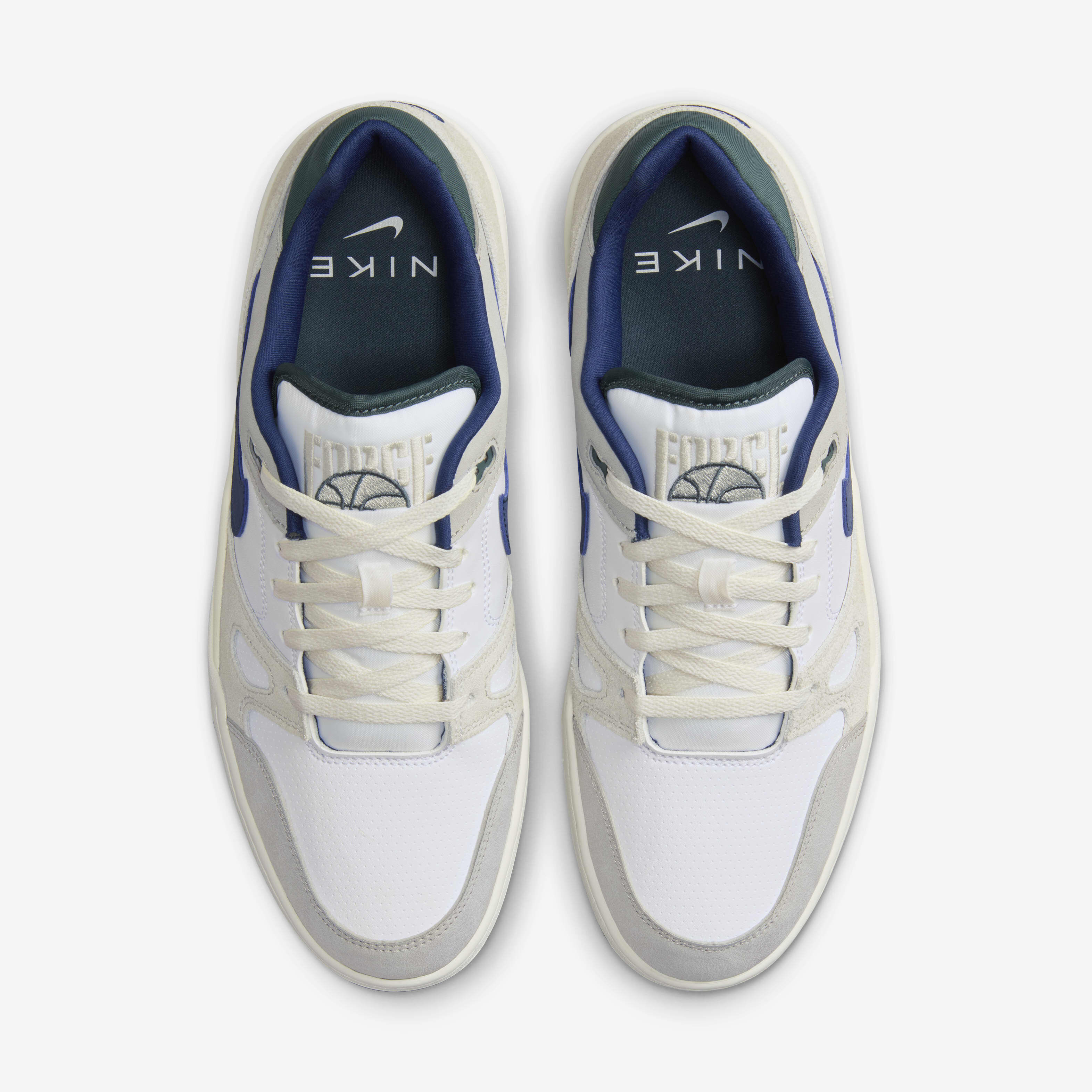 国内配送 NIKE FULL FORCE LO WHITE/L.ORE-L.BONE-MIDNIGHT NAVY Trainers Nike Full Force Low White-Midnight Navy-Lt Iron Ore