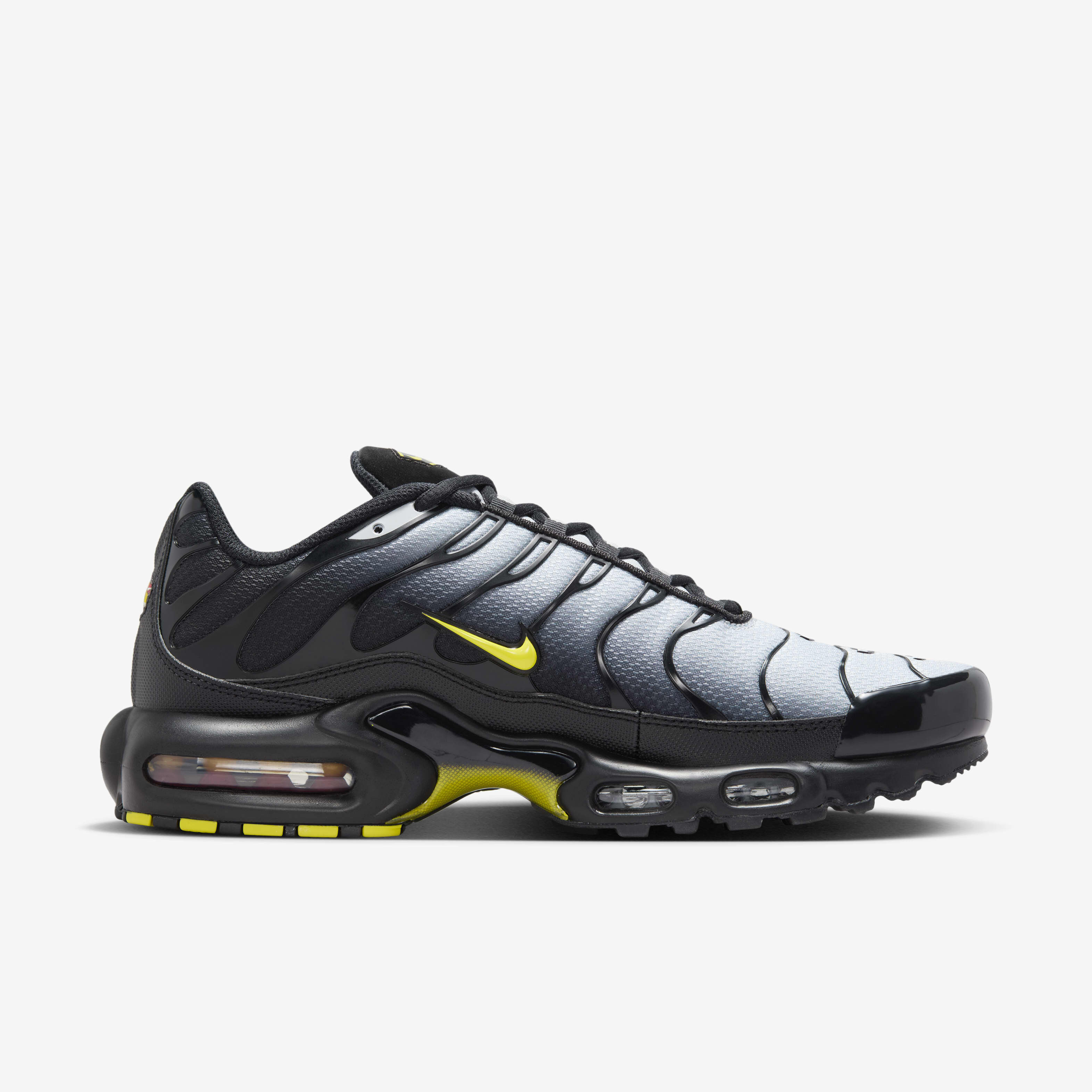 Buy Nike Air Max Plus Men s Shoes Black Wolf Grey Opti Yellow Nike UAE Official