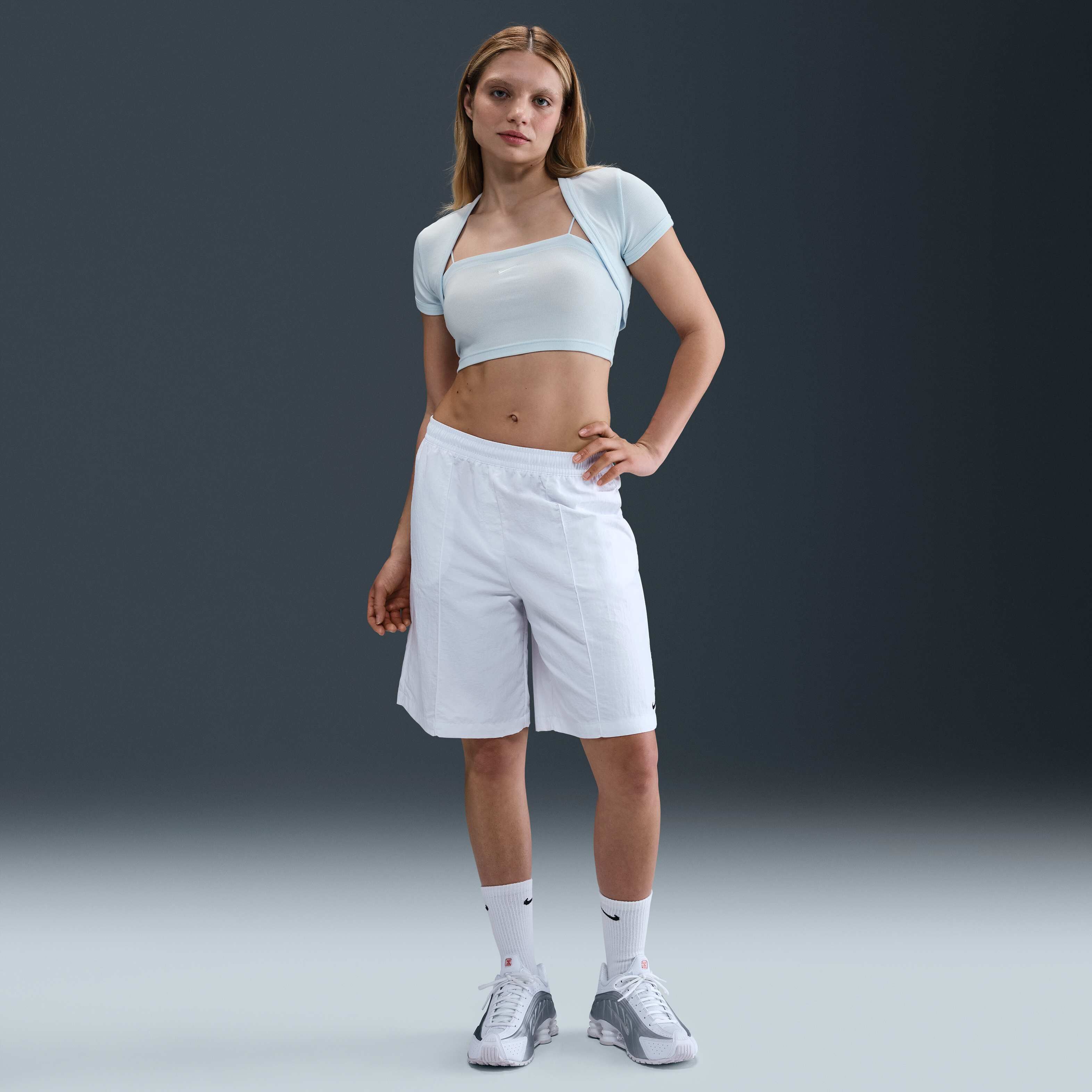 【NIKE】★CHLL KNIT 2N1 CROP TOP★正規品★韓国人気★ Buy Nike Sportswear Chill Knit Women's Tight Cropped Mini