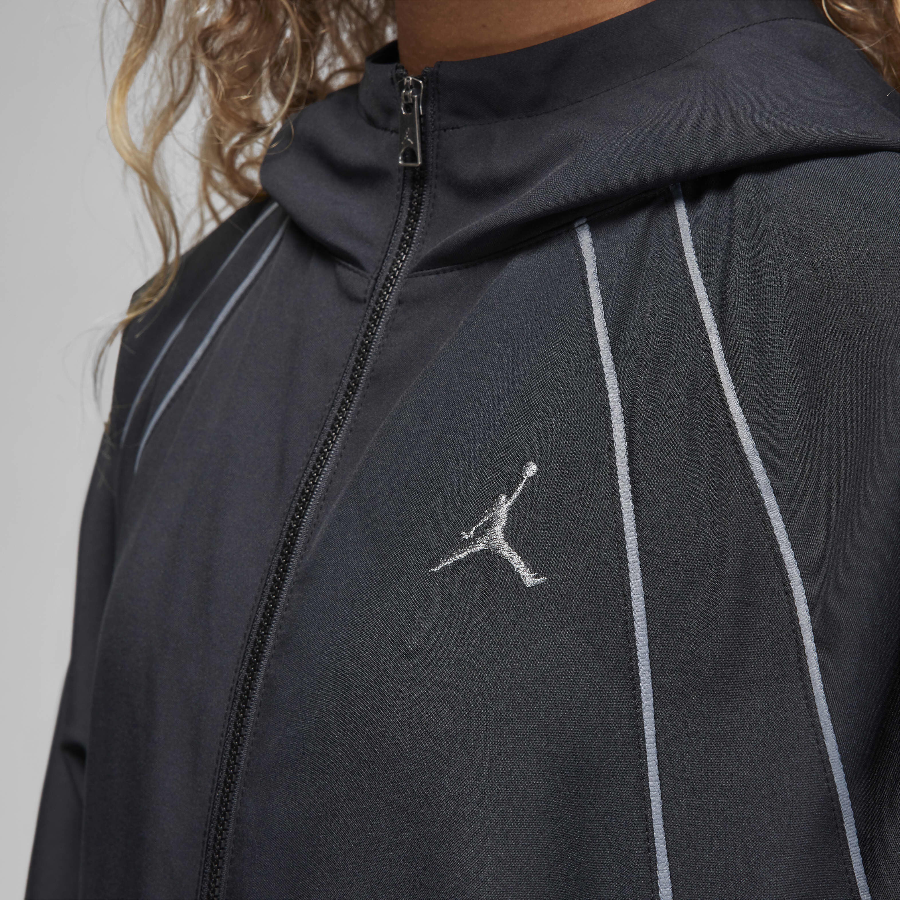 Buy Jordan Women's Woven Lined Jacket - Black/Smoke Grey