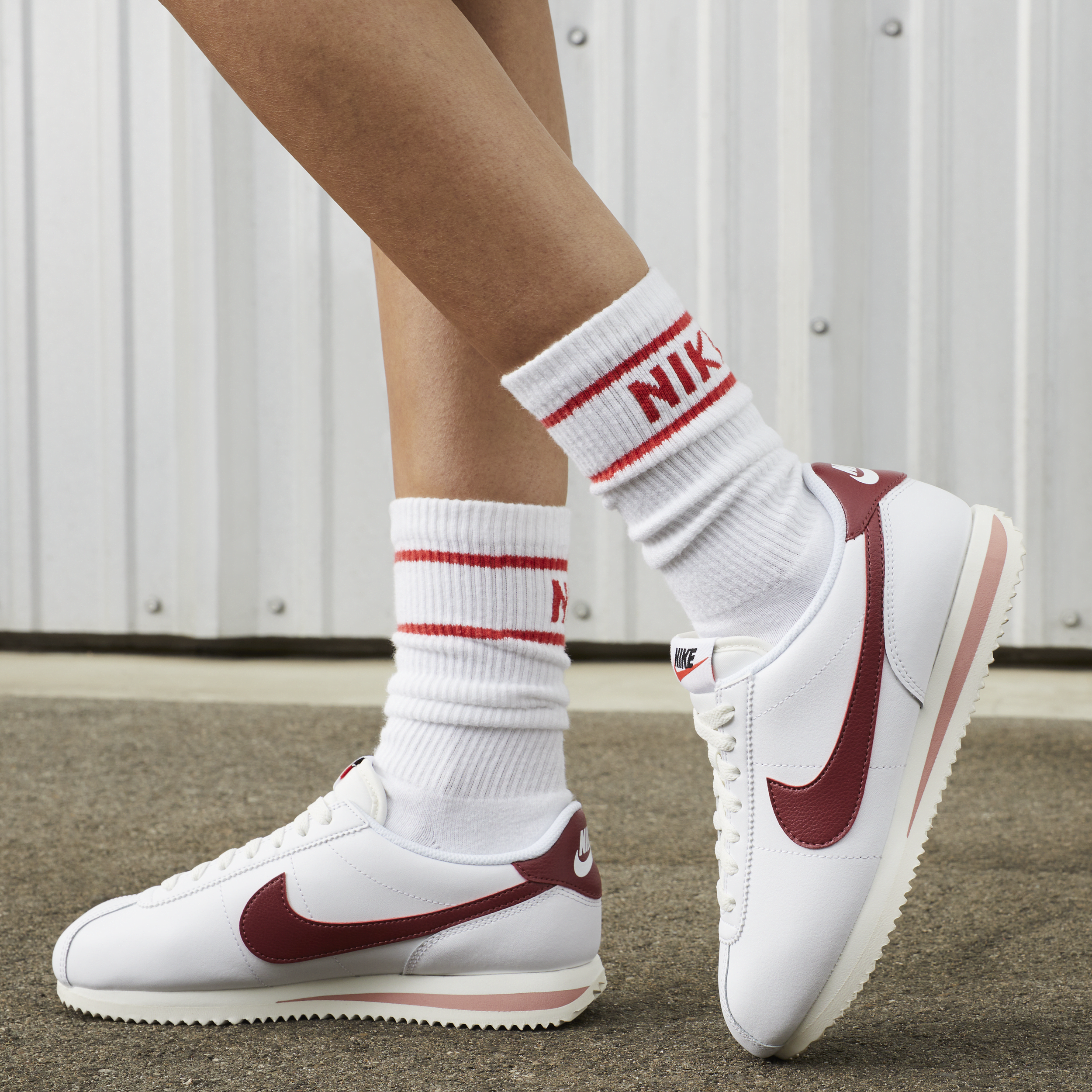 nike cortez maroon and gold