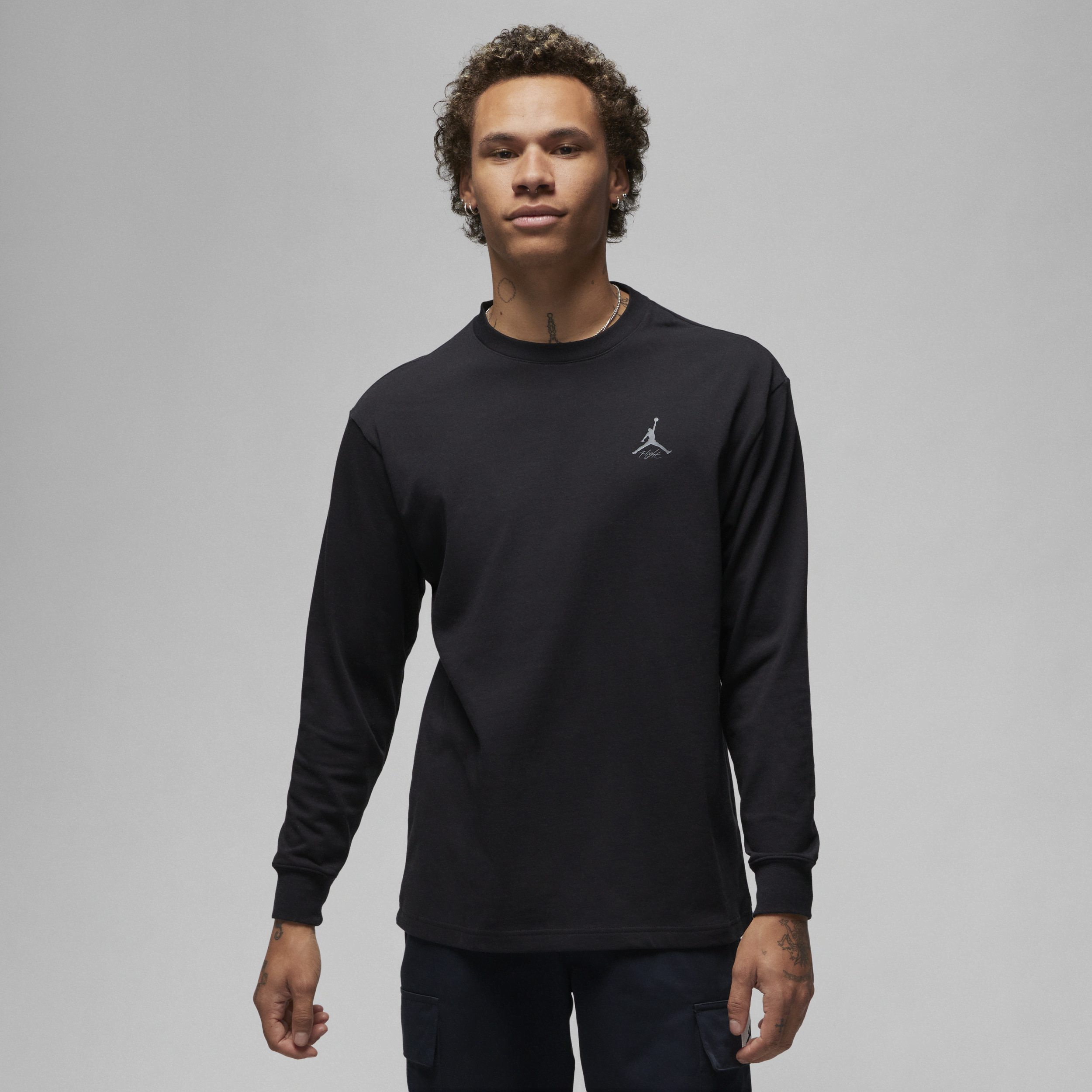 Jordan black long sleeve top