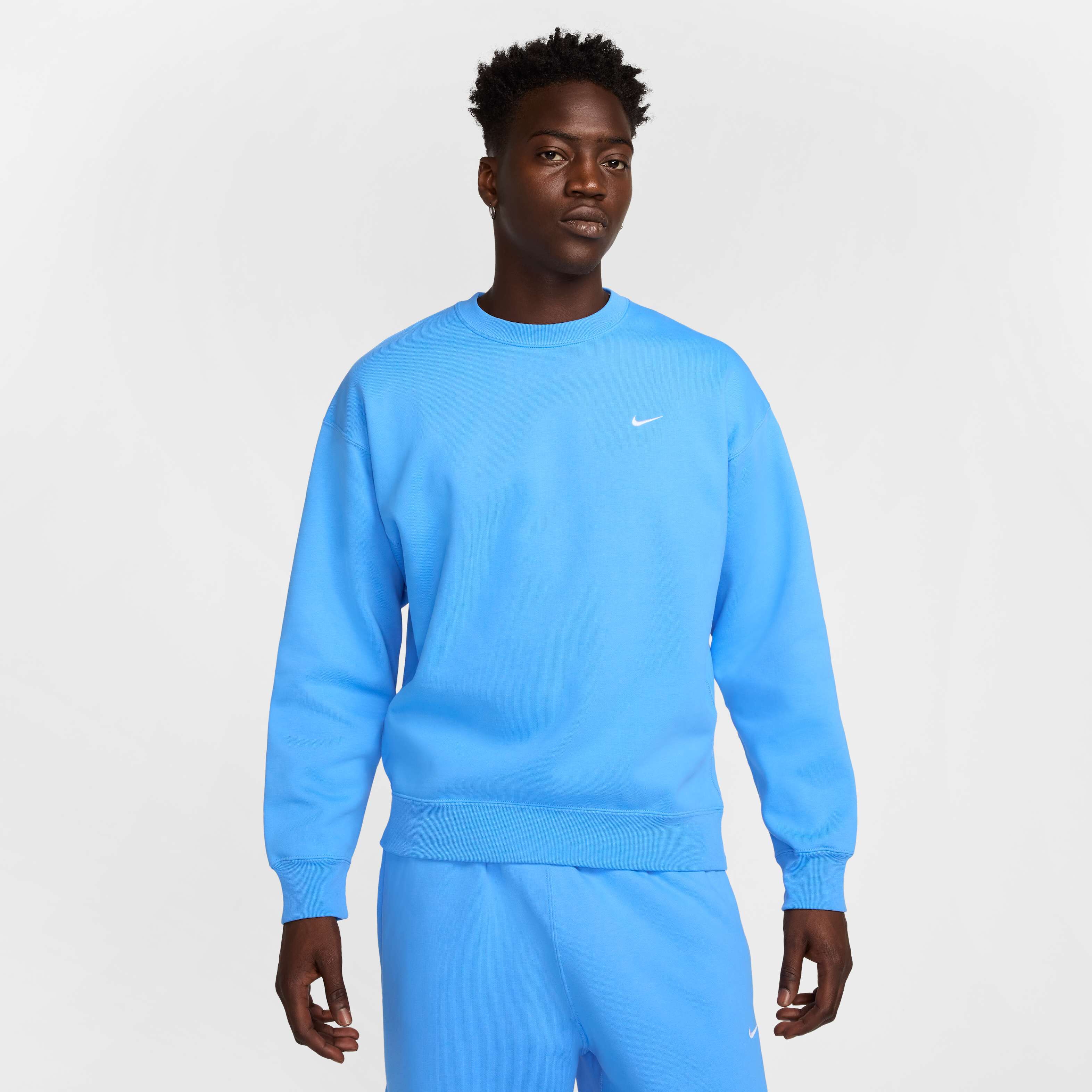 Buy Nike Solo Swoosh Men's Fleece Crew - University Blue/White