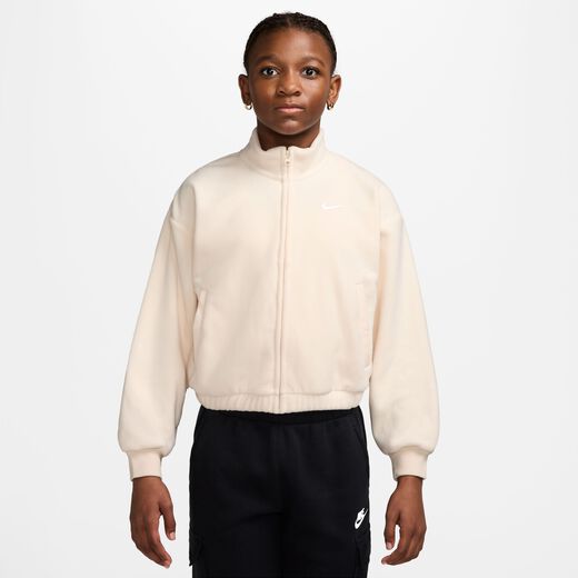 Kids' Long Sleeves Shirts-Nike, Nike Sportswear, Big Kids' (Girls') Fleece Long-Sleeve Top