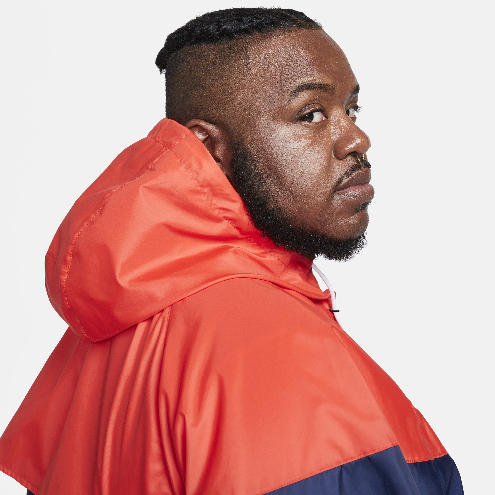 Orange nike sales windbreaker mens