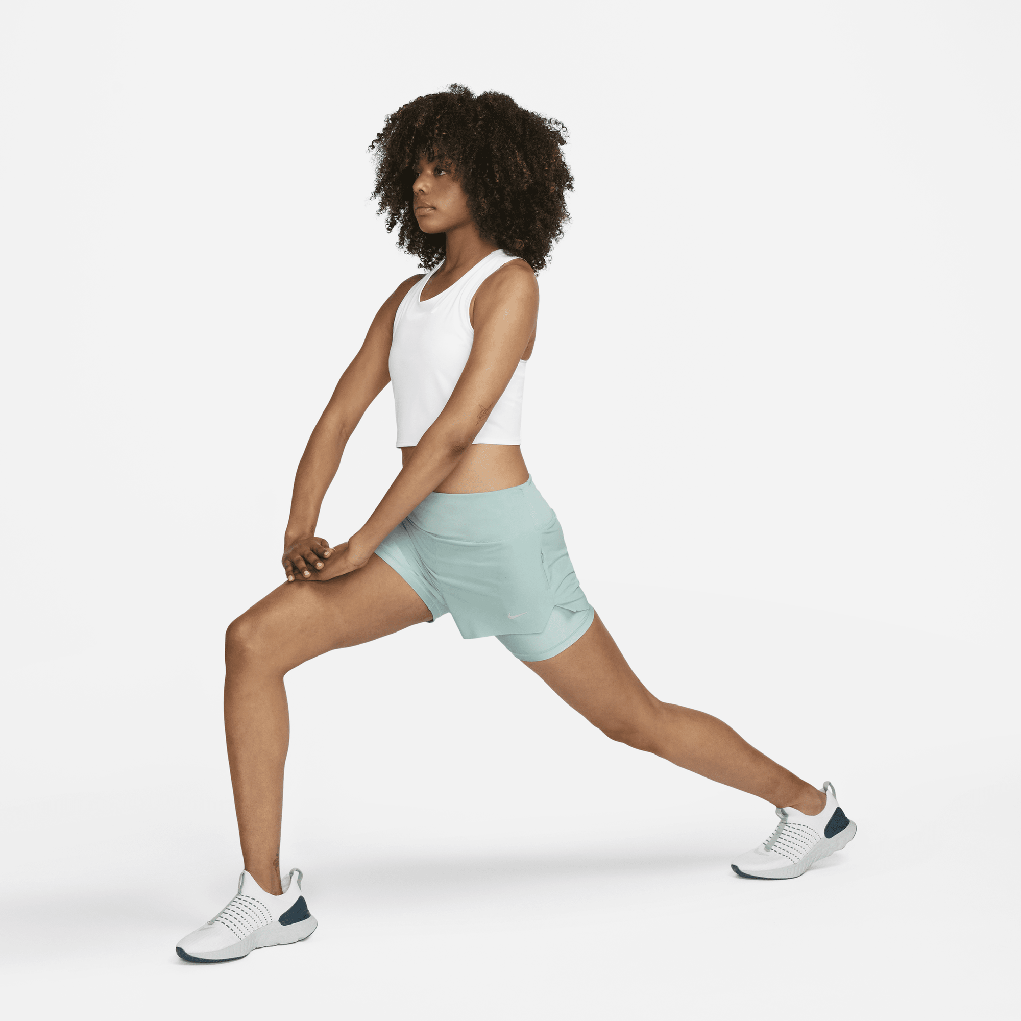 Shop Dri FIT Swift Women s Mid Rise 8cm approx. 2 in 1 Running