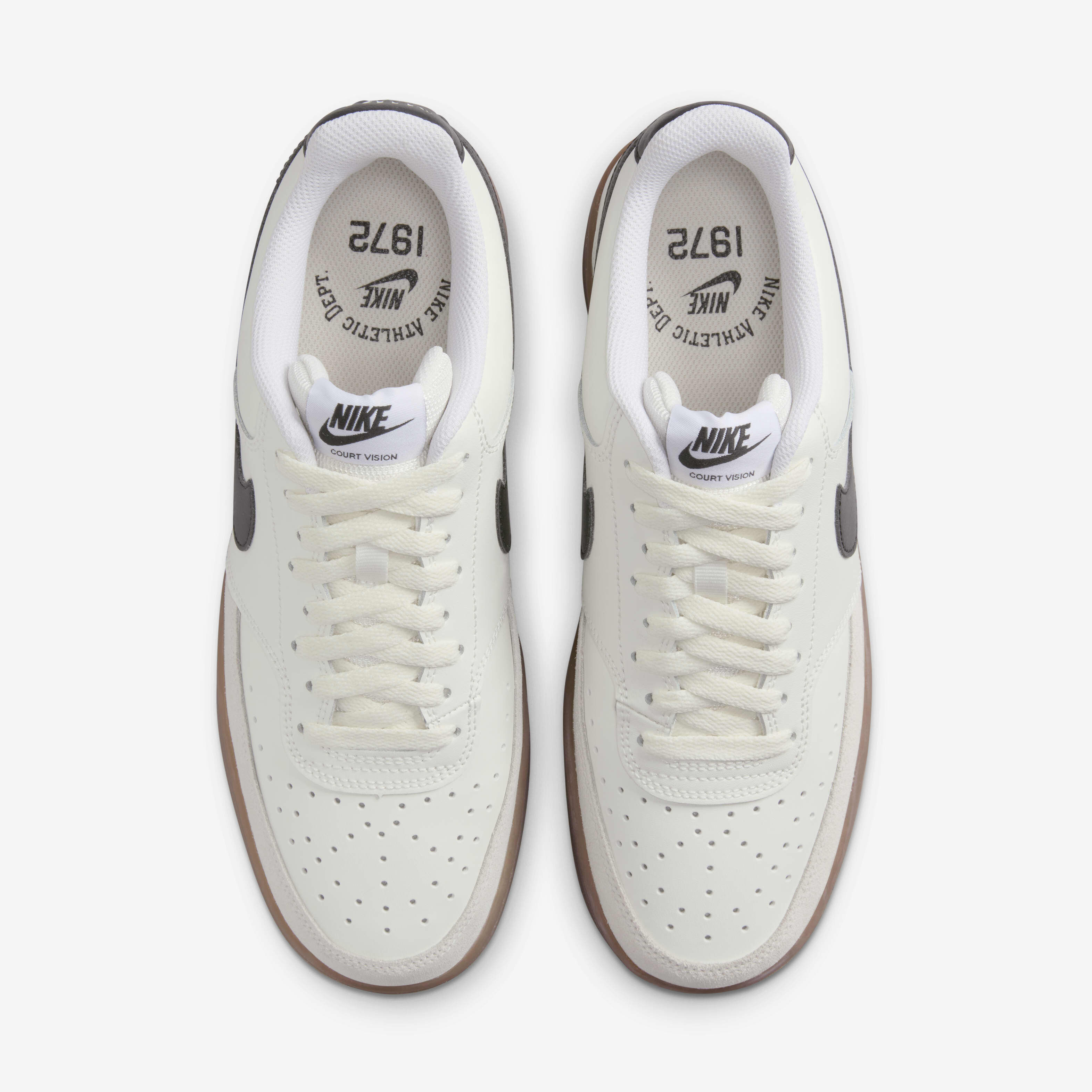 バズる!! ★ Nike Court Vision Low Sail Light Orewood Brown Nike Sneaker Court Vision Low - Sail/Light Orewood Brown/Black