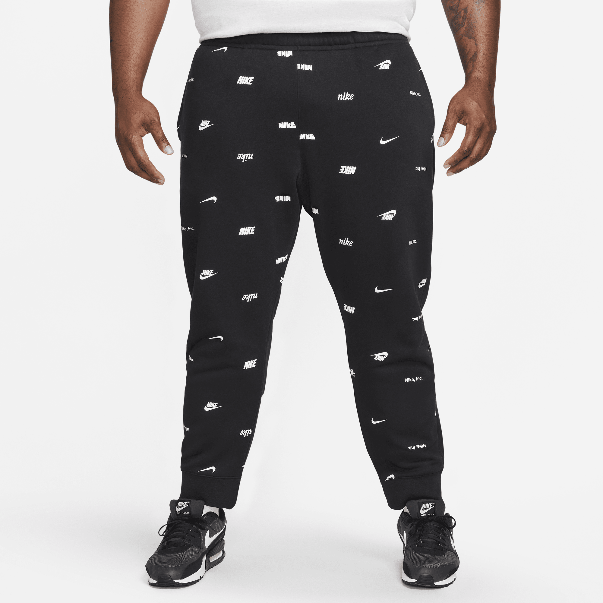 Shop Club Fleece Men s Brushed Back All Over Print Joggers Nike UAE