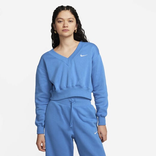 T-Shirts & Tops-Nike, Nike Sportswear Phoenix Fleece, Women's Cropped V-Neck Top T-Shirts & Tops-Nike, Nike Sportswear Phoenix Fleece, Women's Cropped V-Neck Top
