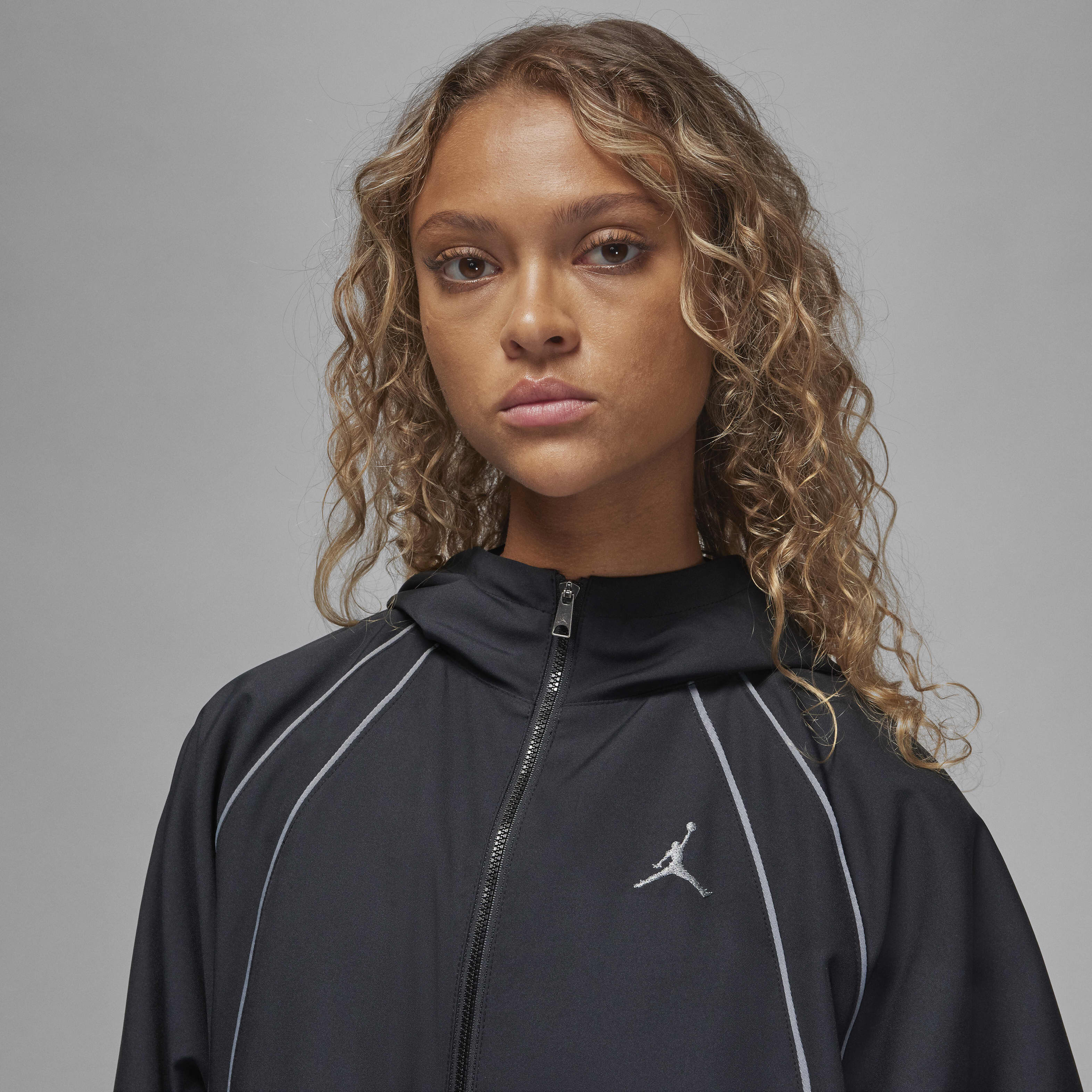 Buy Jordan Women's Woven Lined Jacket - Black/Smoke Grey