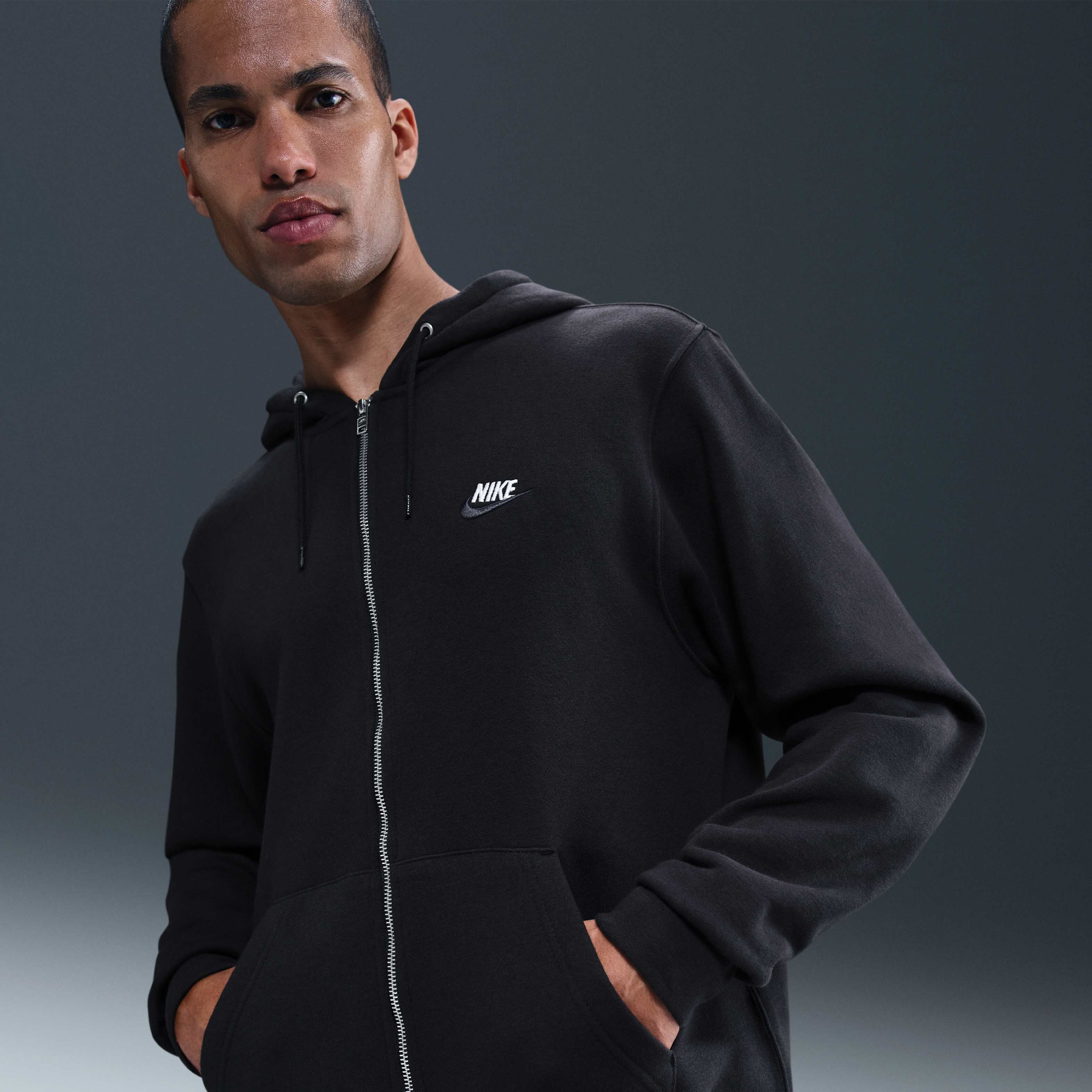 mens nike sportswear club fleece half zip hoodie
