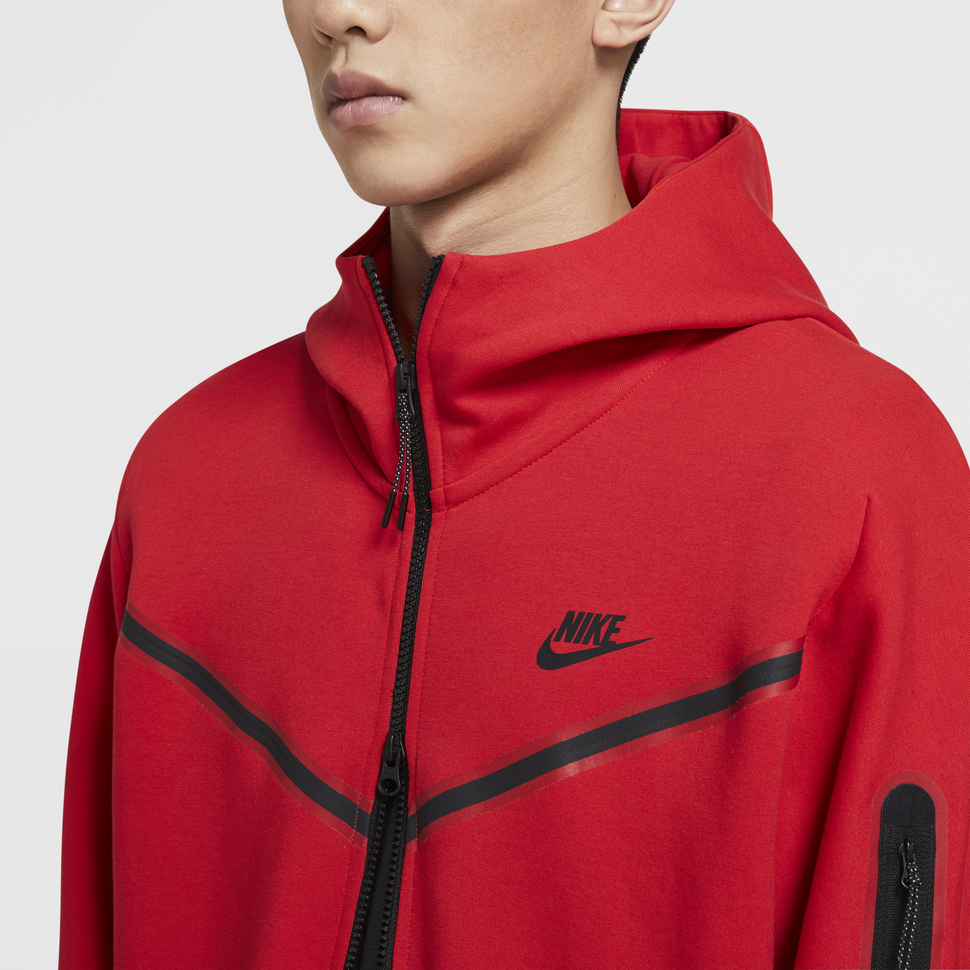 Nike tech shop fleece hoodie red