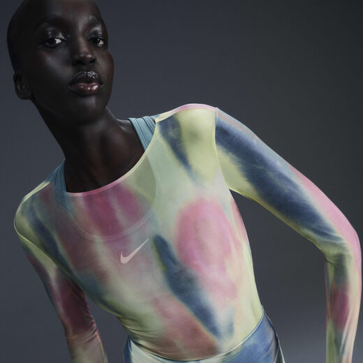 Artist Pack-Nike, Nike Women's Artist Collection, Dri-FIT Long-Sleeve Sheer Printed Top