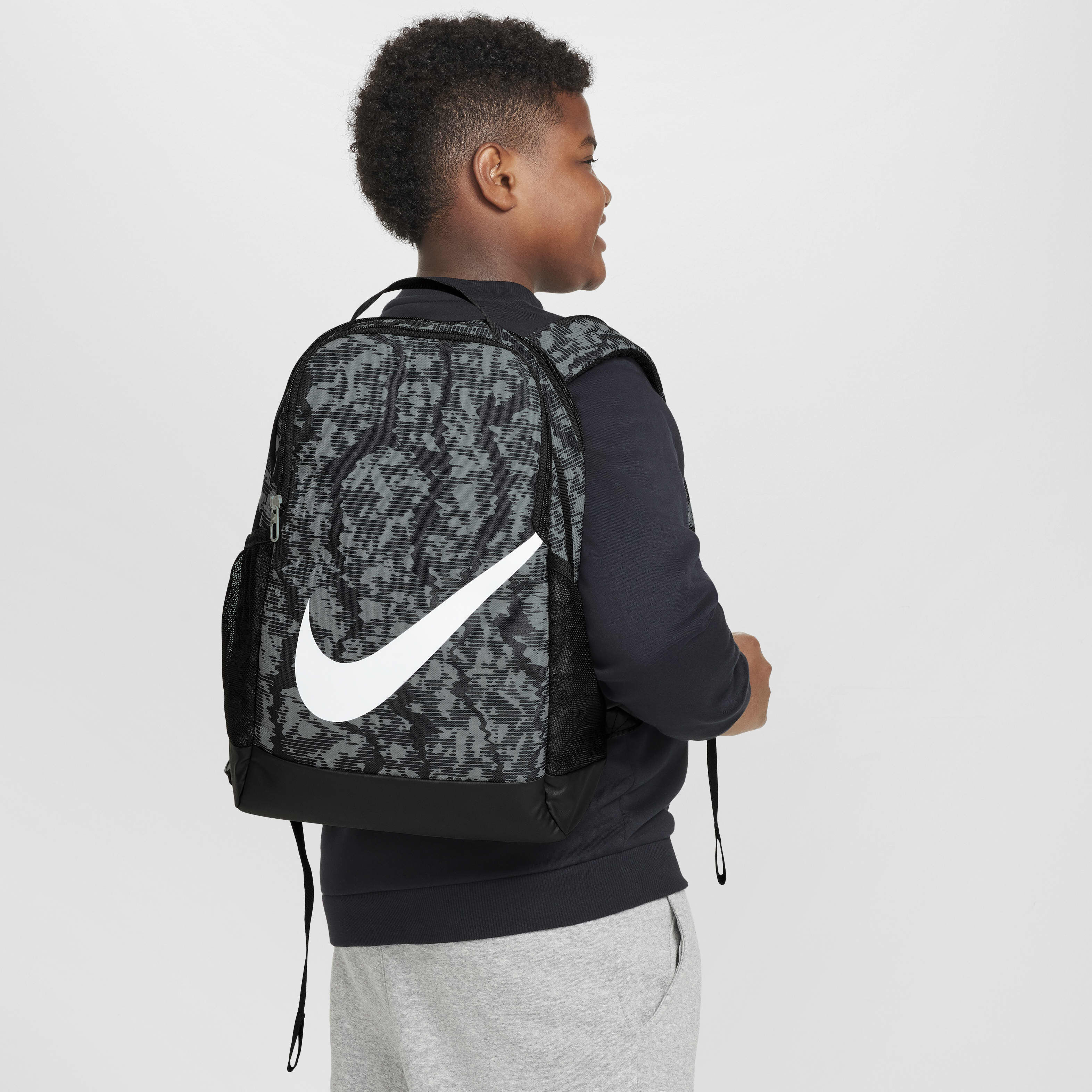 Nike brasilia backpack all over print sales