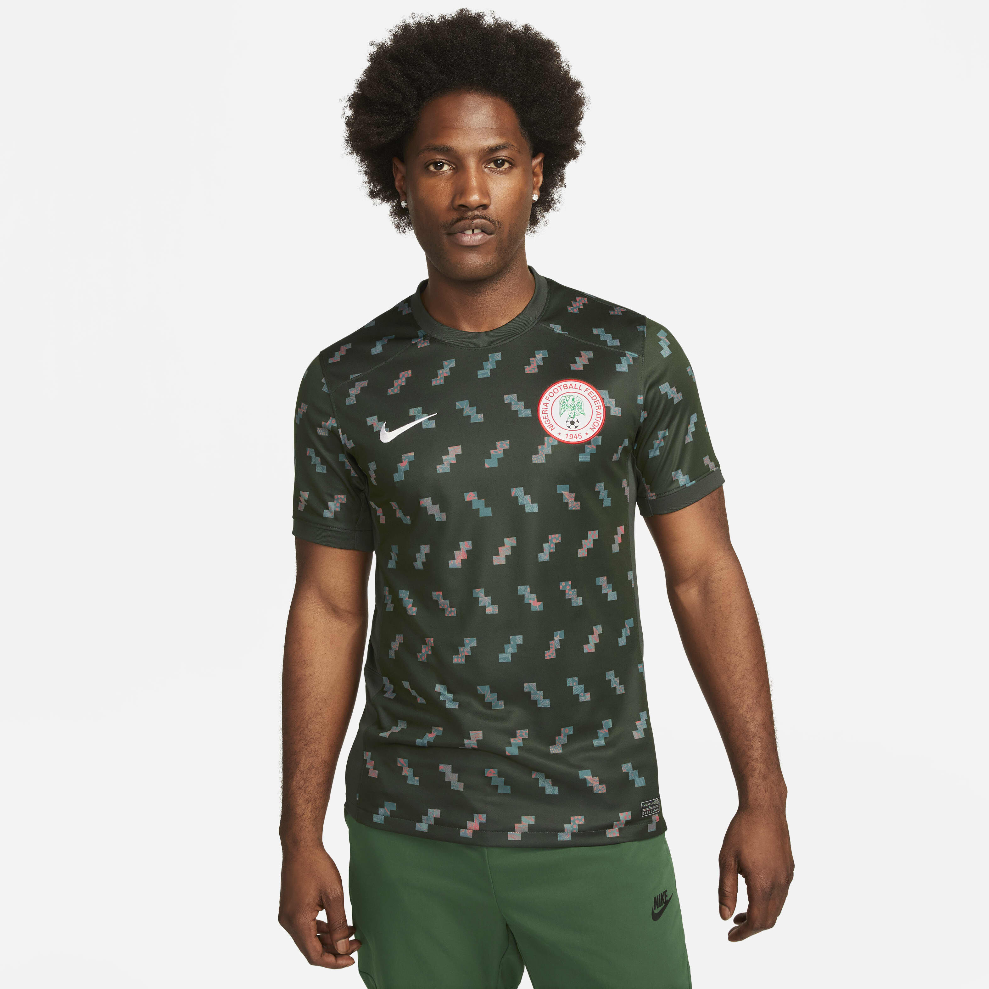 Buy Nigeria 2023 Stadium Away Men's Nike Dri-FIT Football Shirt - Night  Forest/White | Nike UAE Official