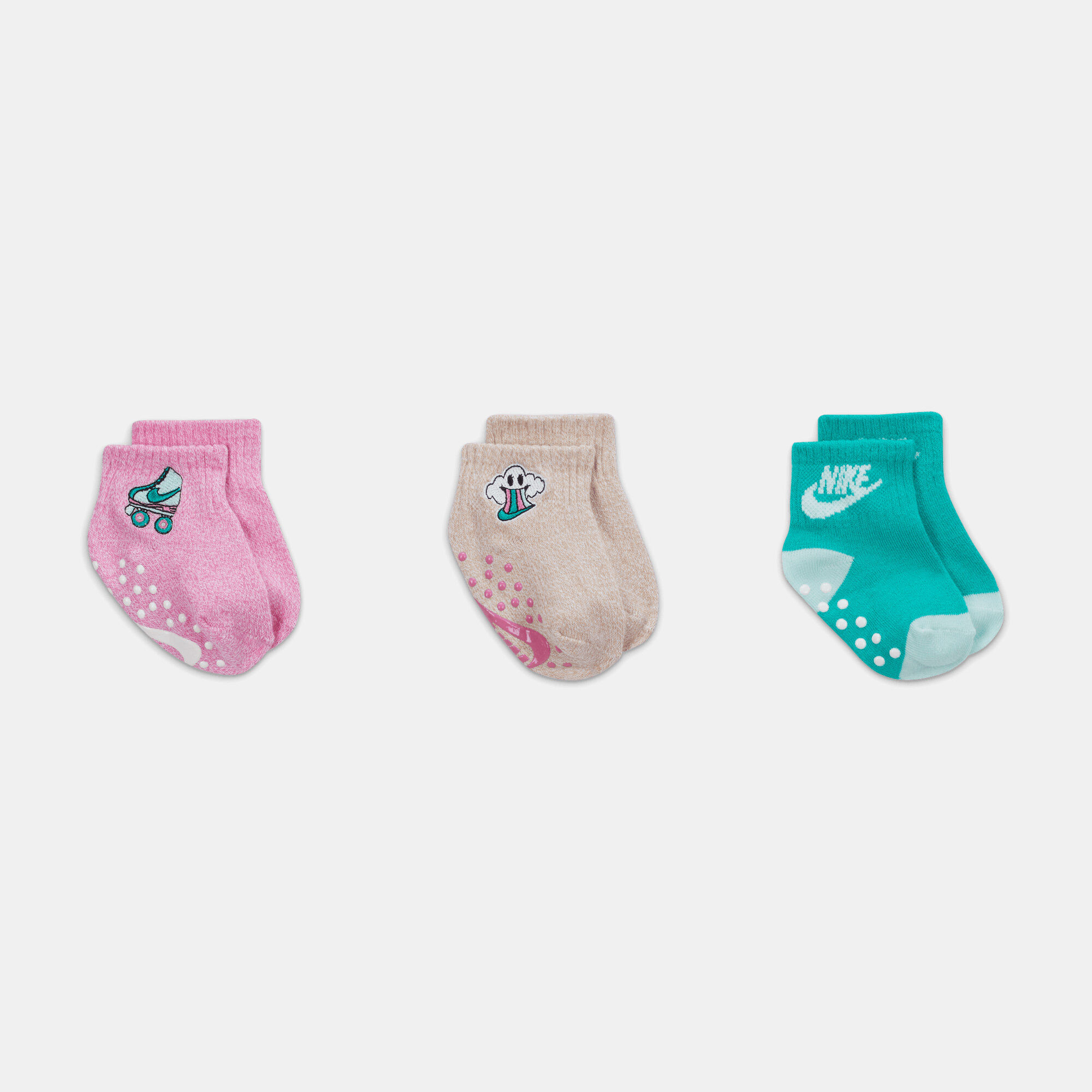 Nike "N is for Nike" Gripper Ankle Socks (3 Pairs) image number 1