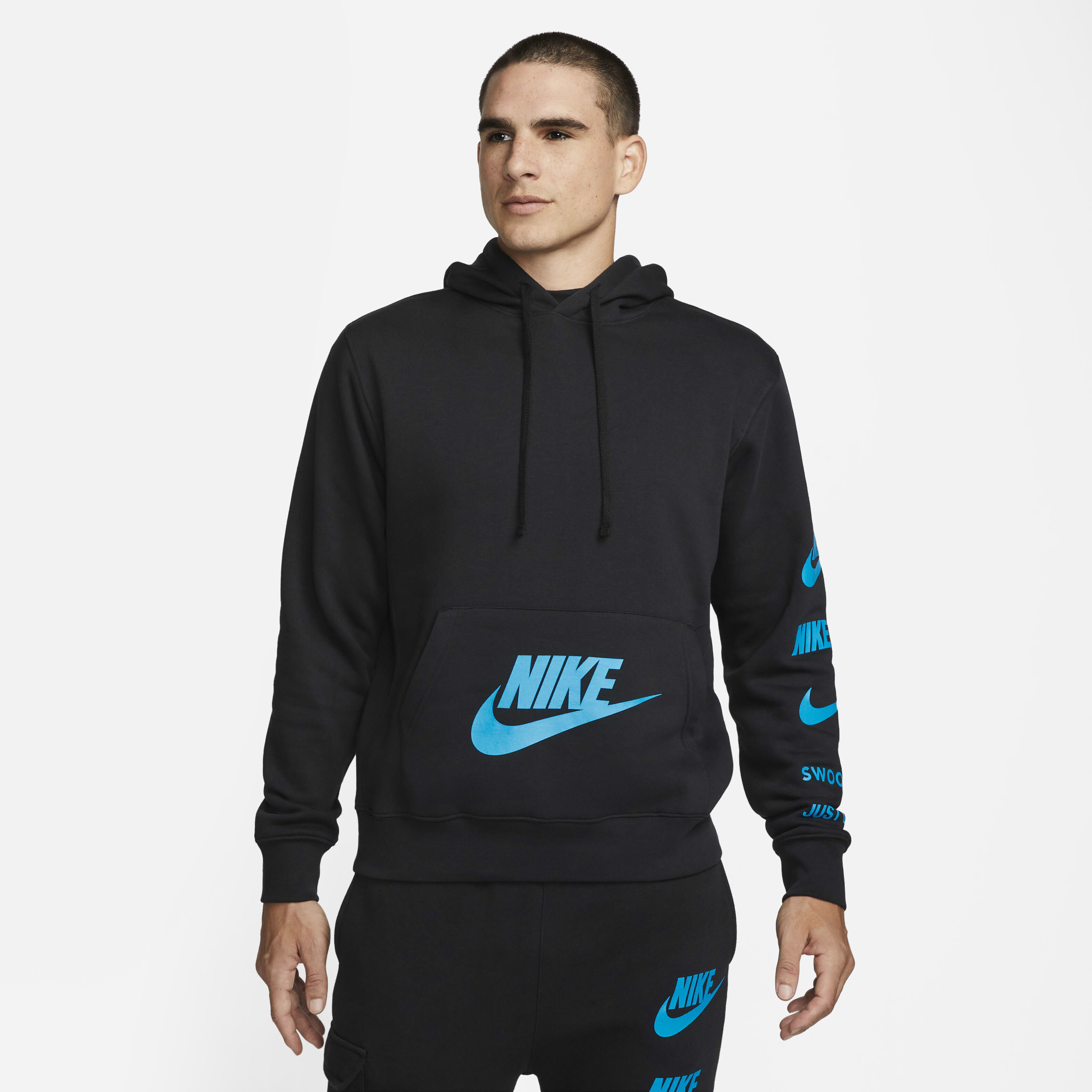 men's nike sportswear just do it fleece pullover hoodie