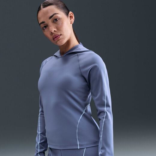 جديد القمصان والتيشرتات النسائية-نايكي, Nike Universa, تيشيرت دراي-فت ضيق بأكمام طويلة وغطاء للنساء جديد القمصان والتيشرتات النسائية-نايكي, Nike Universa, تيشيرت دراي-فت ضيق بأكمام طويلة وغطاء للنساء
