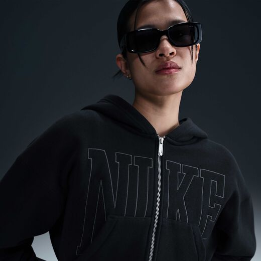 Hoodies & Sweatshirts-Nike, Nike Sportswear, Women's Full-Zip Cropped French Terry Hoodie