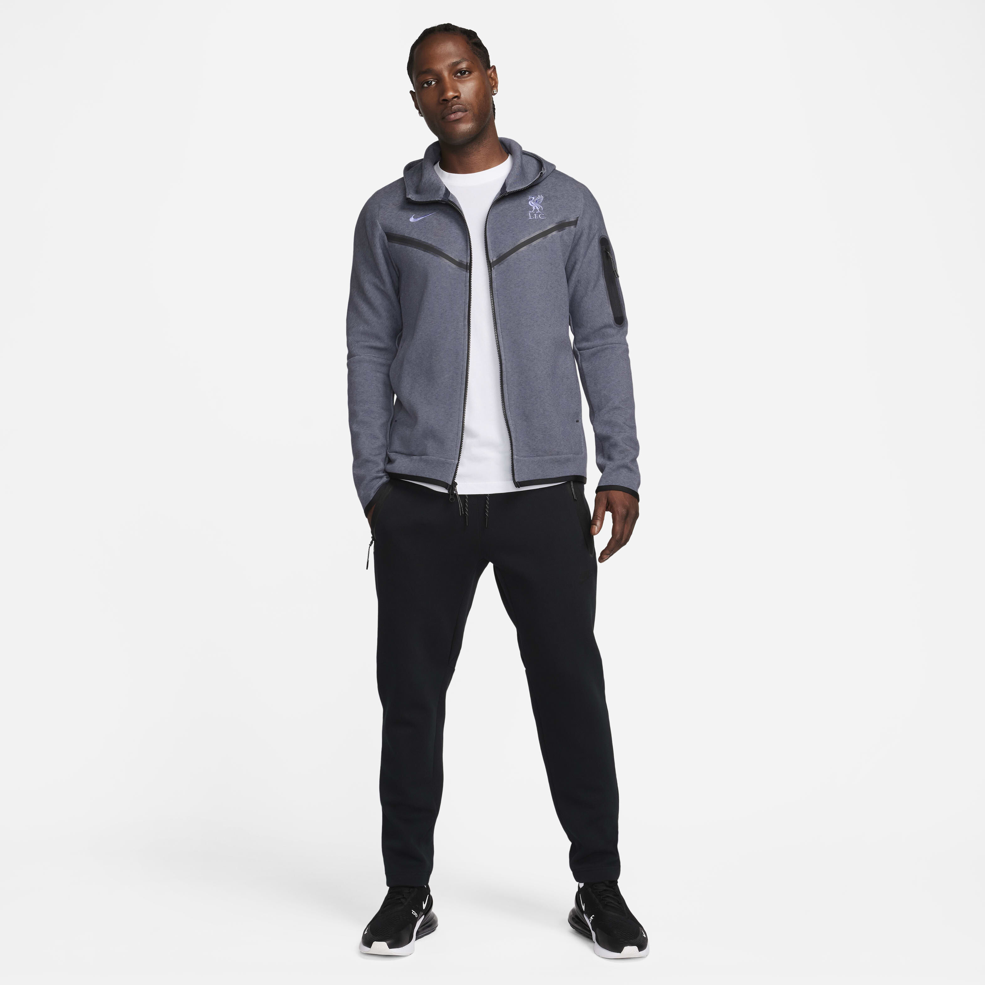 Lfc nike mens grey tech pack hoodie shop