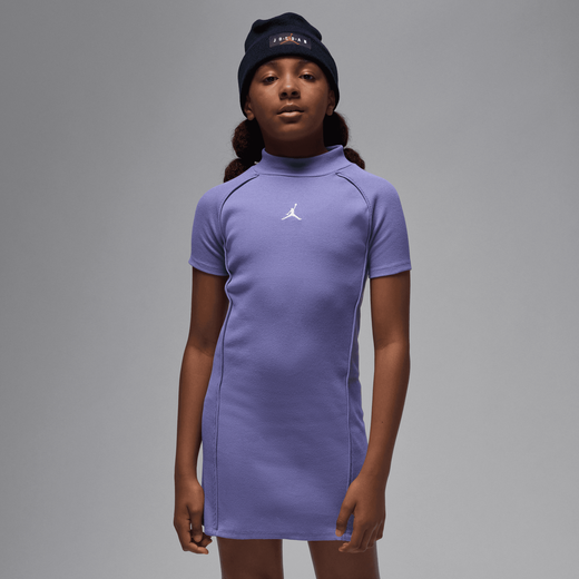 Jordan Skirts & Dresses-Nike, Jordan, Big Kids' Mock Neck Ribbed Dress