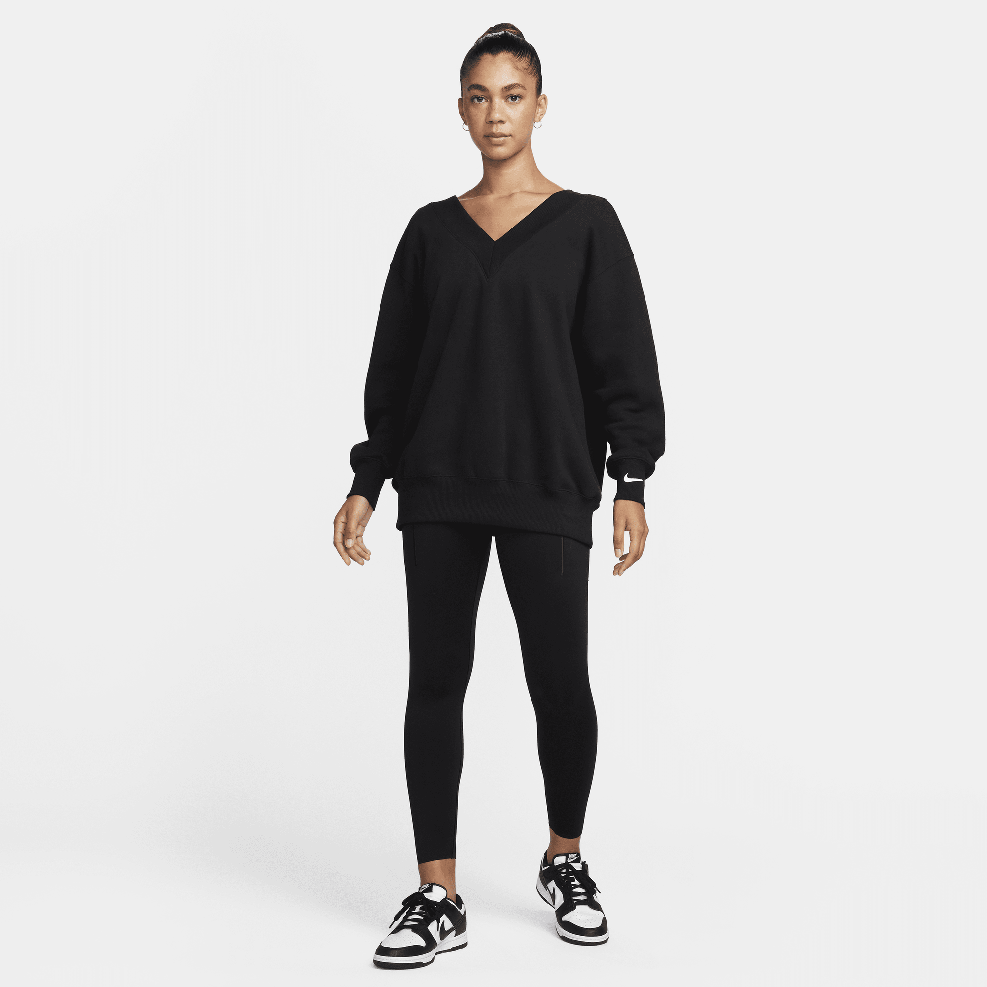 Shop Sportswear Phoenix Fleece Women's Oversized V-Neck Sweatshirt ...