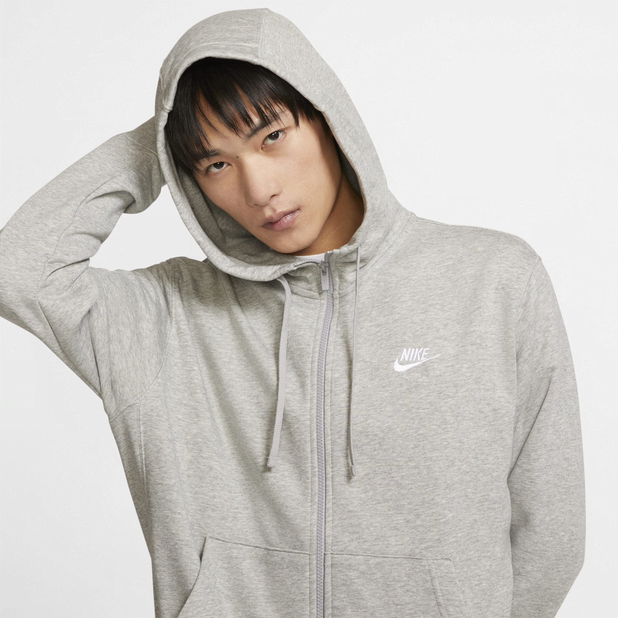 Nike grey zip up top