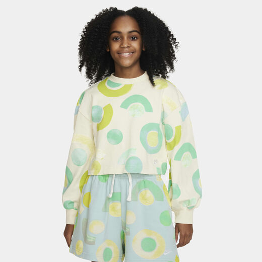 Hoodies & Sweatshirts-Nike, Nike Sportswear, Older Kids' (Girls') Long-Sleeve Crop Top