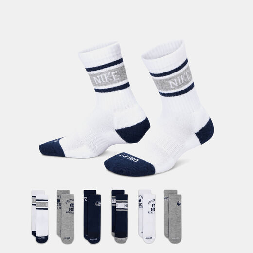 Socks-Nike, Nike, Little Kids' Dri-FIT Varsity Crew Socks (6 Pairs)