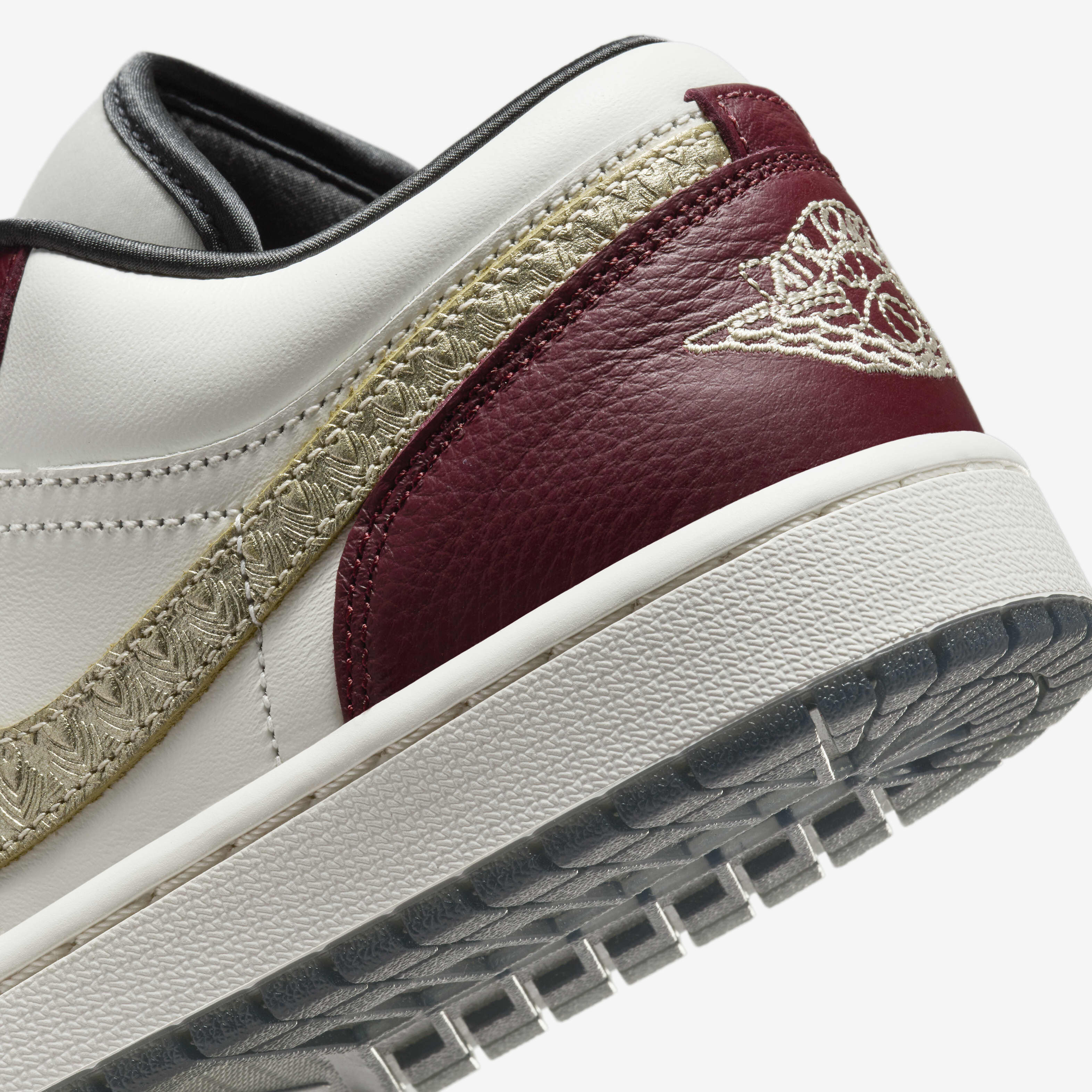 Buy Air Jordan 1 Low SE Lunar New Year Women s Shoes Sail Dark Team Red Dark Smoke Grey Metallic Gold Grain Nike UAE Official