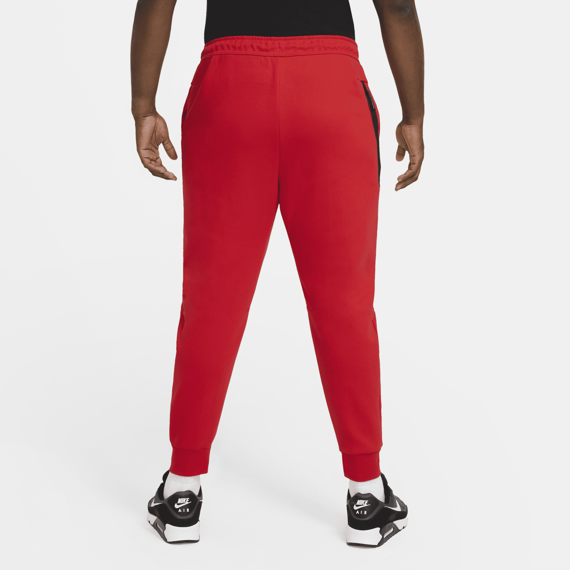 Red nike store sweatpants