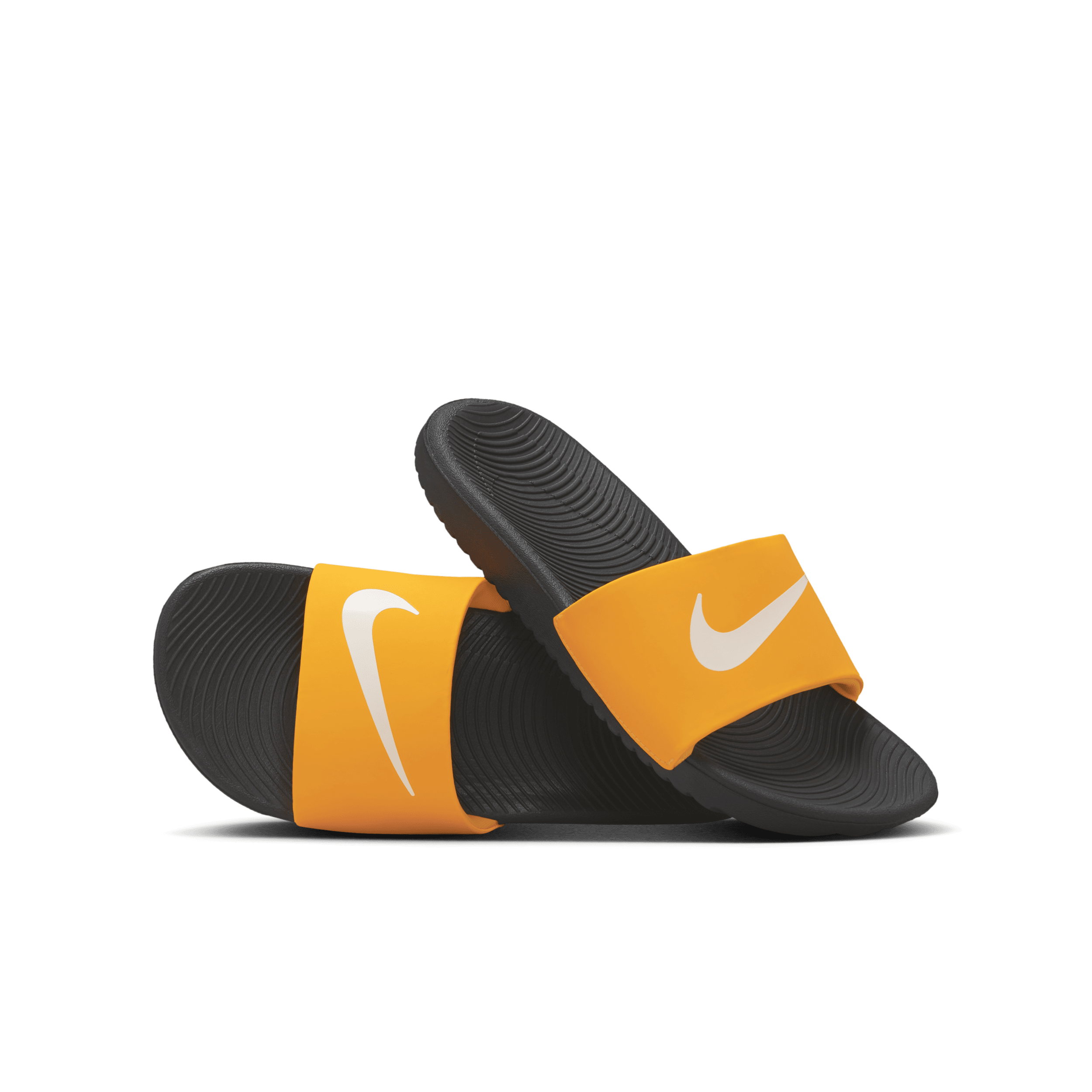 Orange and hot sale black nike slides