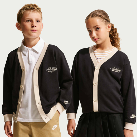 Kids' Sweatshirts-Nike, Nike Sportswear Club, Older Kids' Cardigan