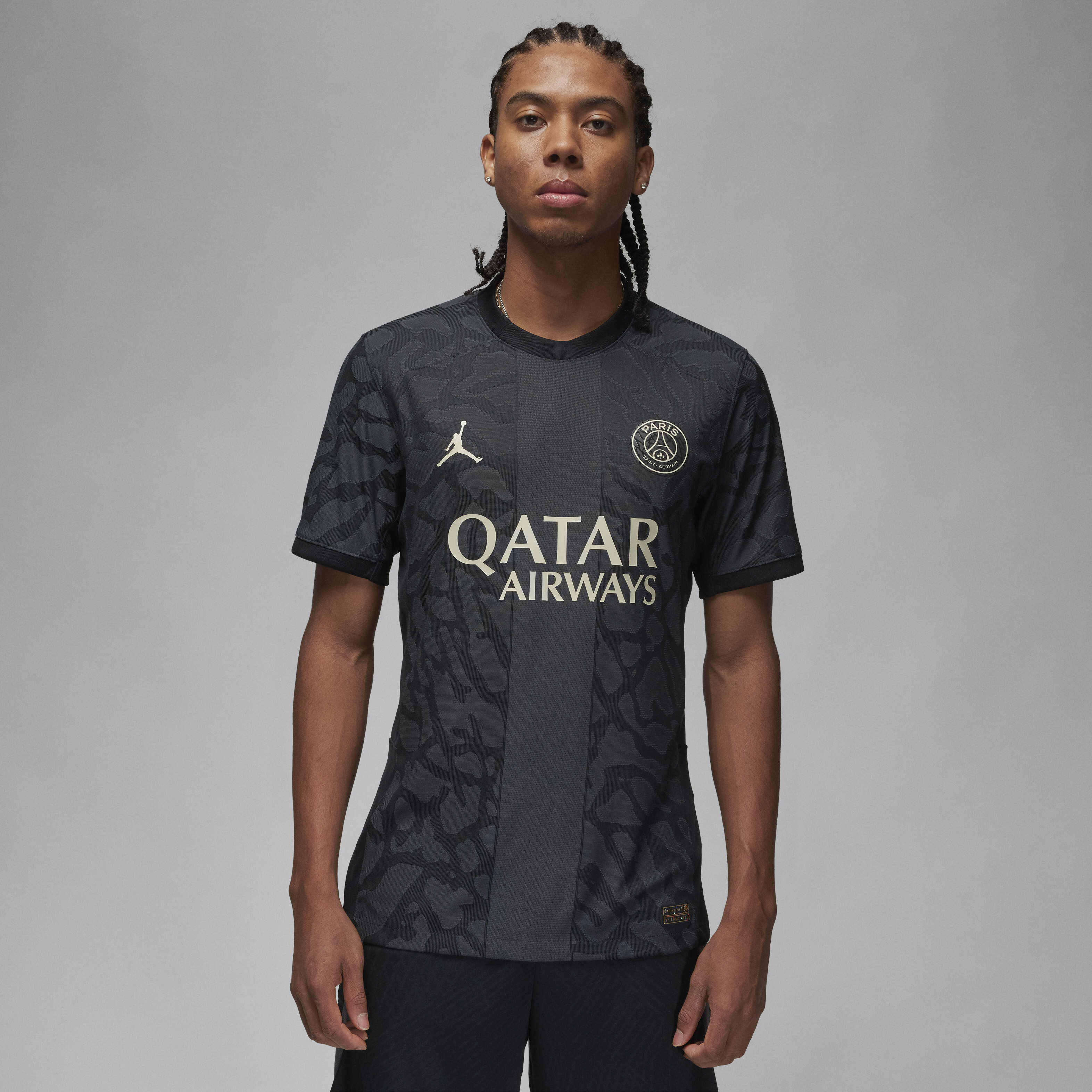 Buy Paris Saint Germain 2023 24 Match Third Men s Jordan Dri FIT ADV Football Shirt Anthracite Black Stone Nike UAE Official