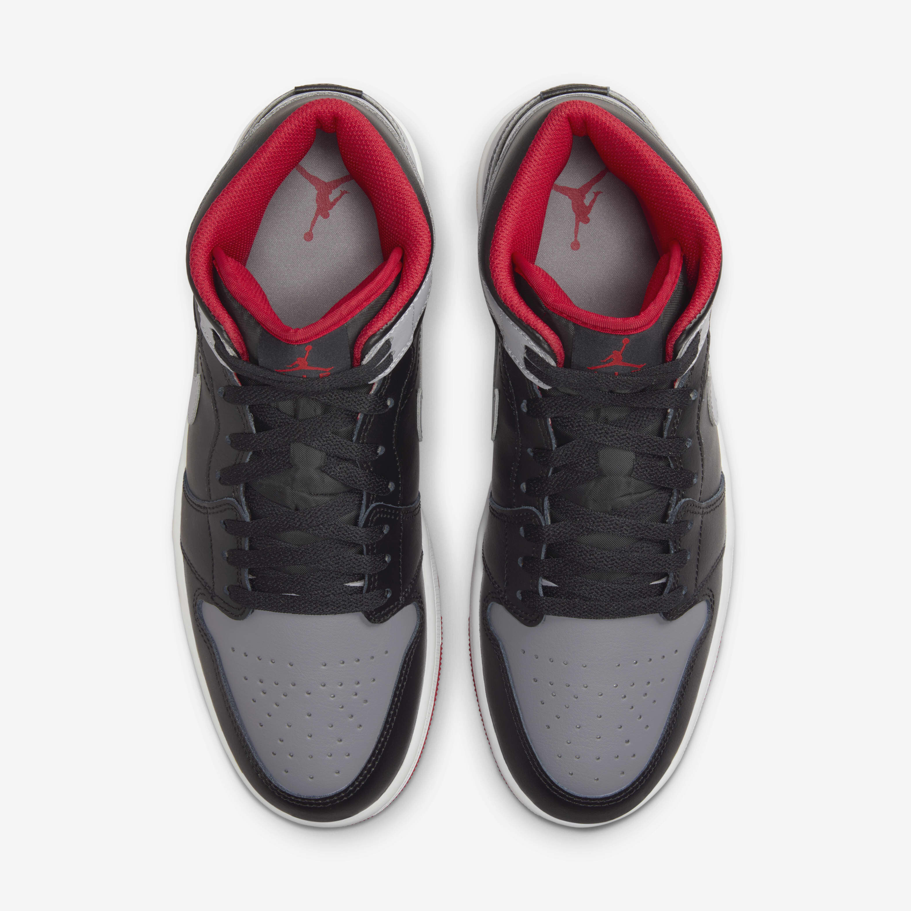 Air jordan 1 mid red and black sneakers store