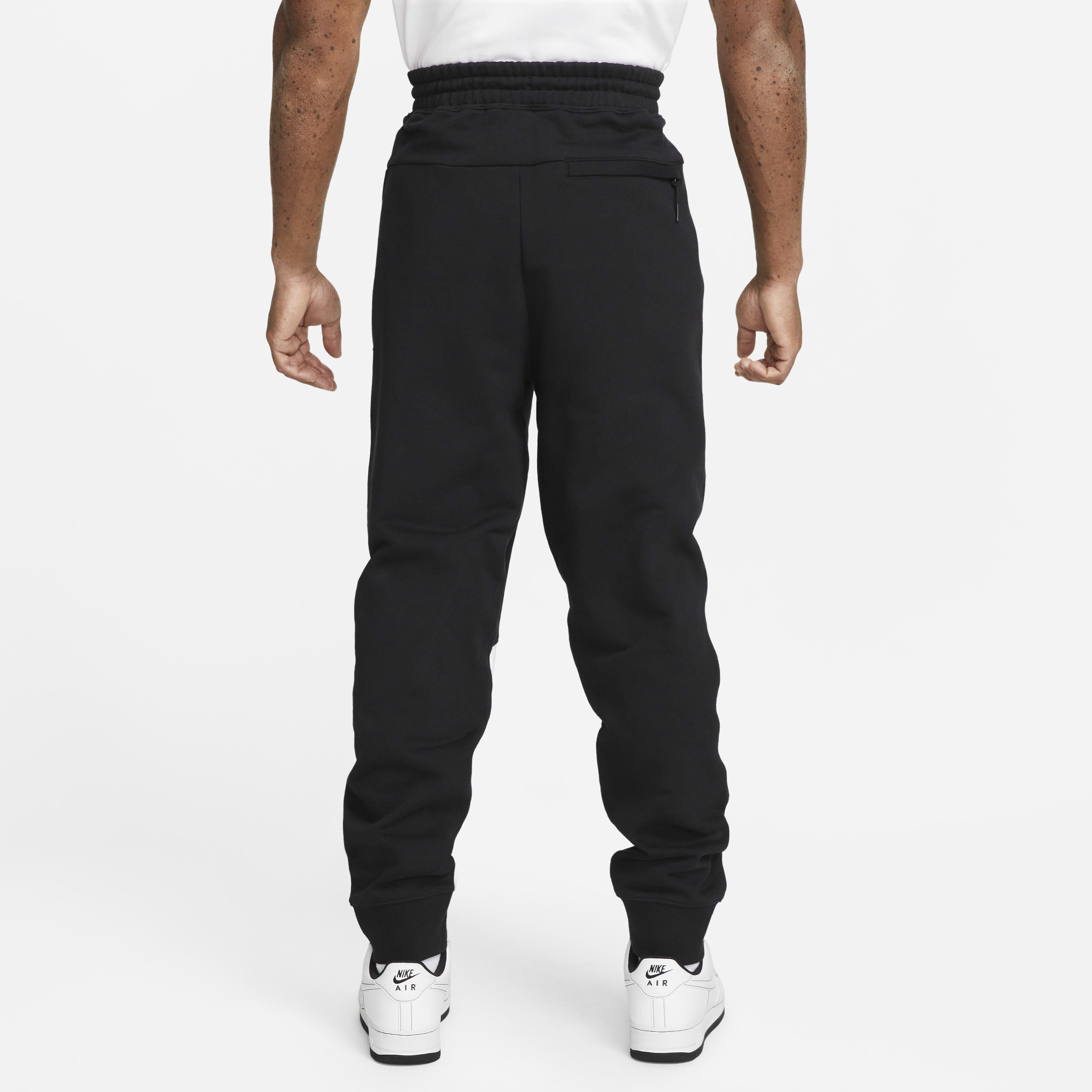 Nike slim leg swoosh white joggers on sale