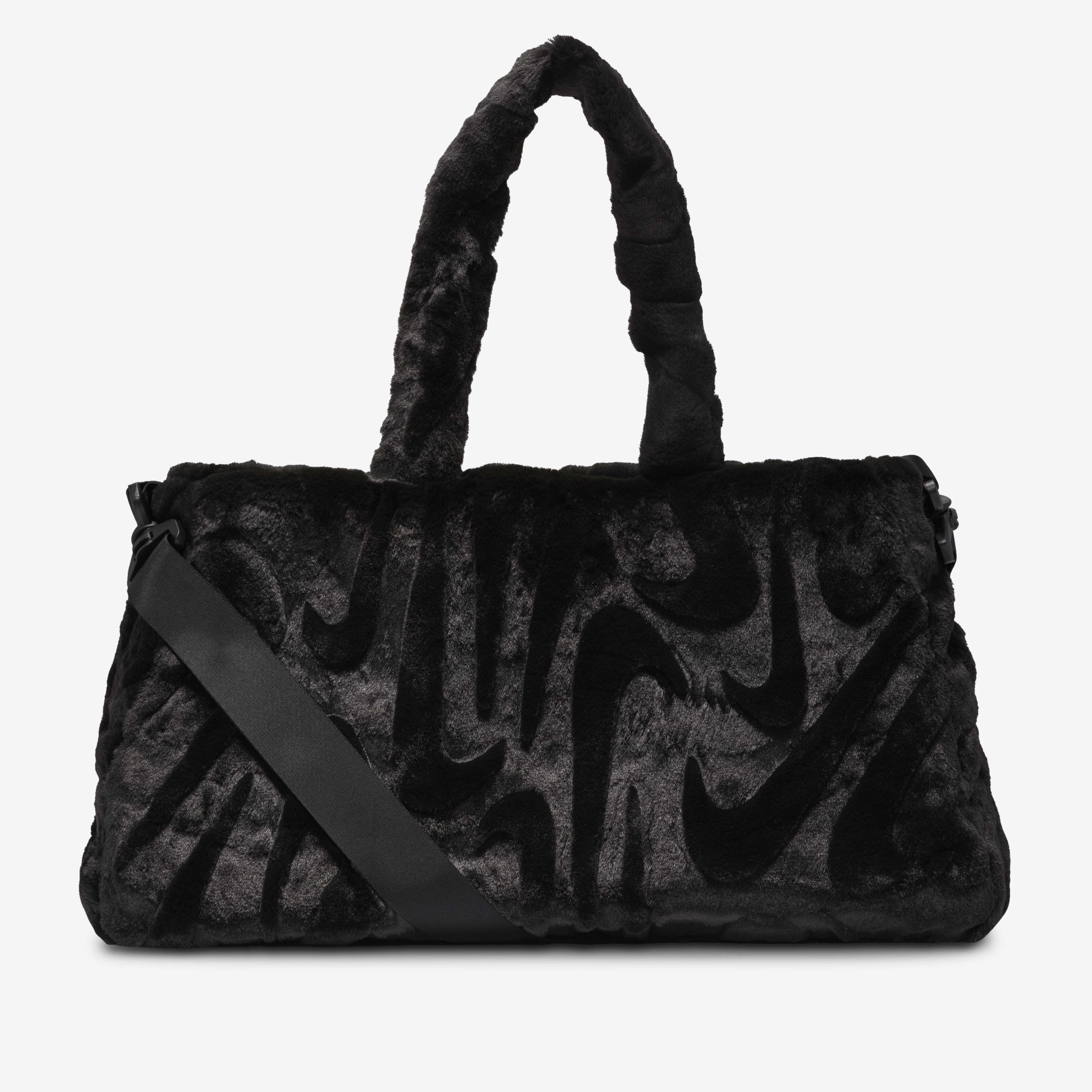 Buy Nike Sportswear Faux Fur Tote (10L) - Black/Black