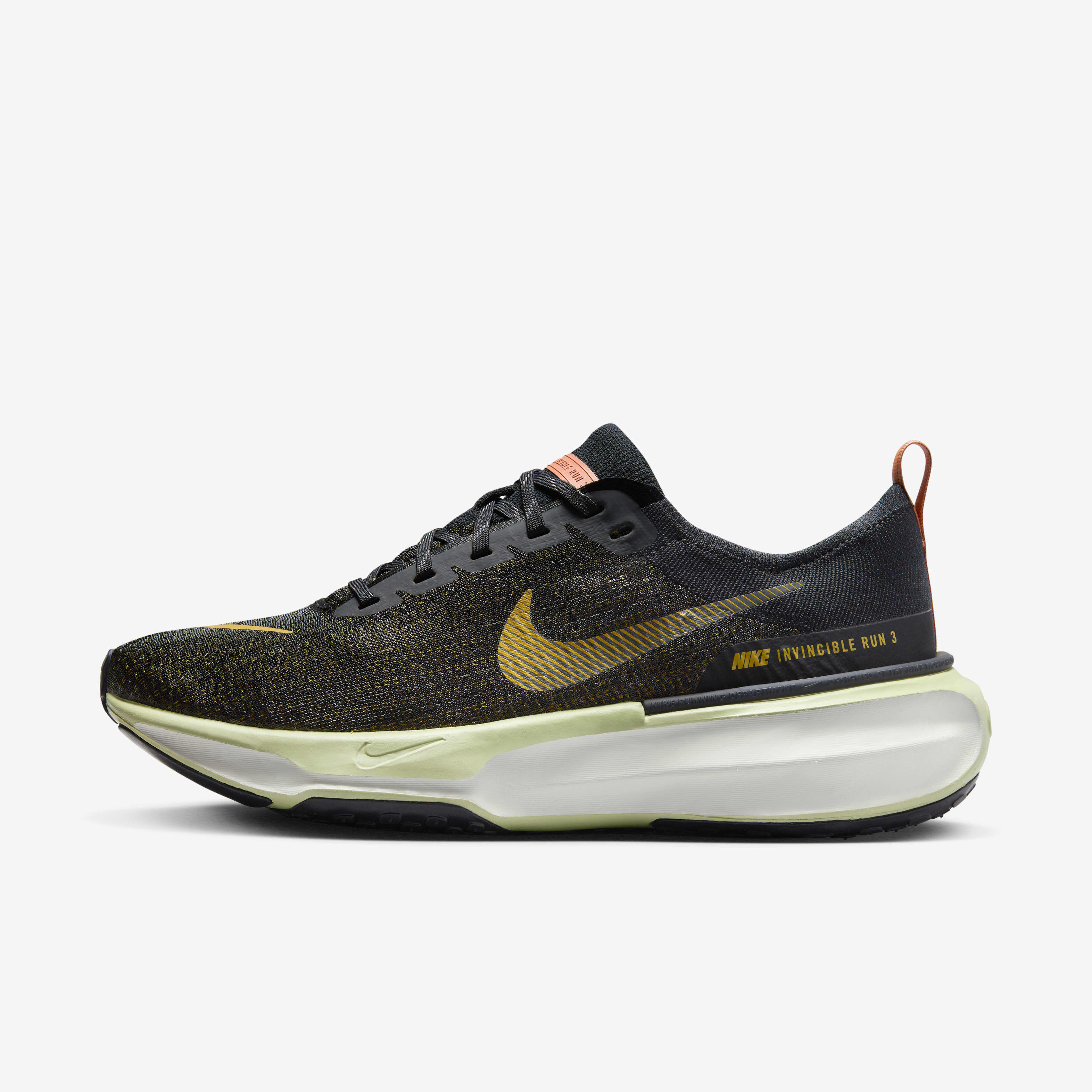 Buy Nike Invincible 3 Men s Road Running Shoes Black Olive Aura Amber Brown Bronzine Nike UAE Official